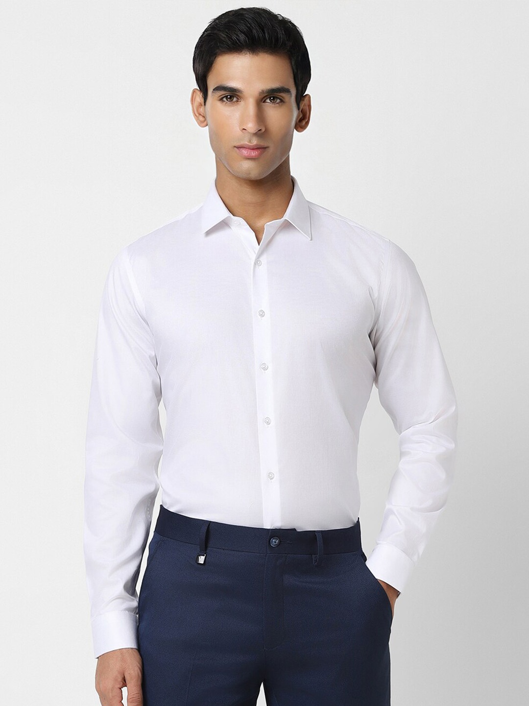 

Van Heusen Slim Fit Opaque Cotton Formal Shirt, White