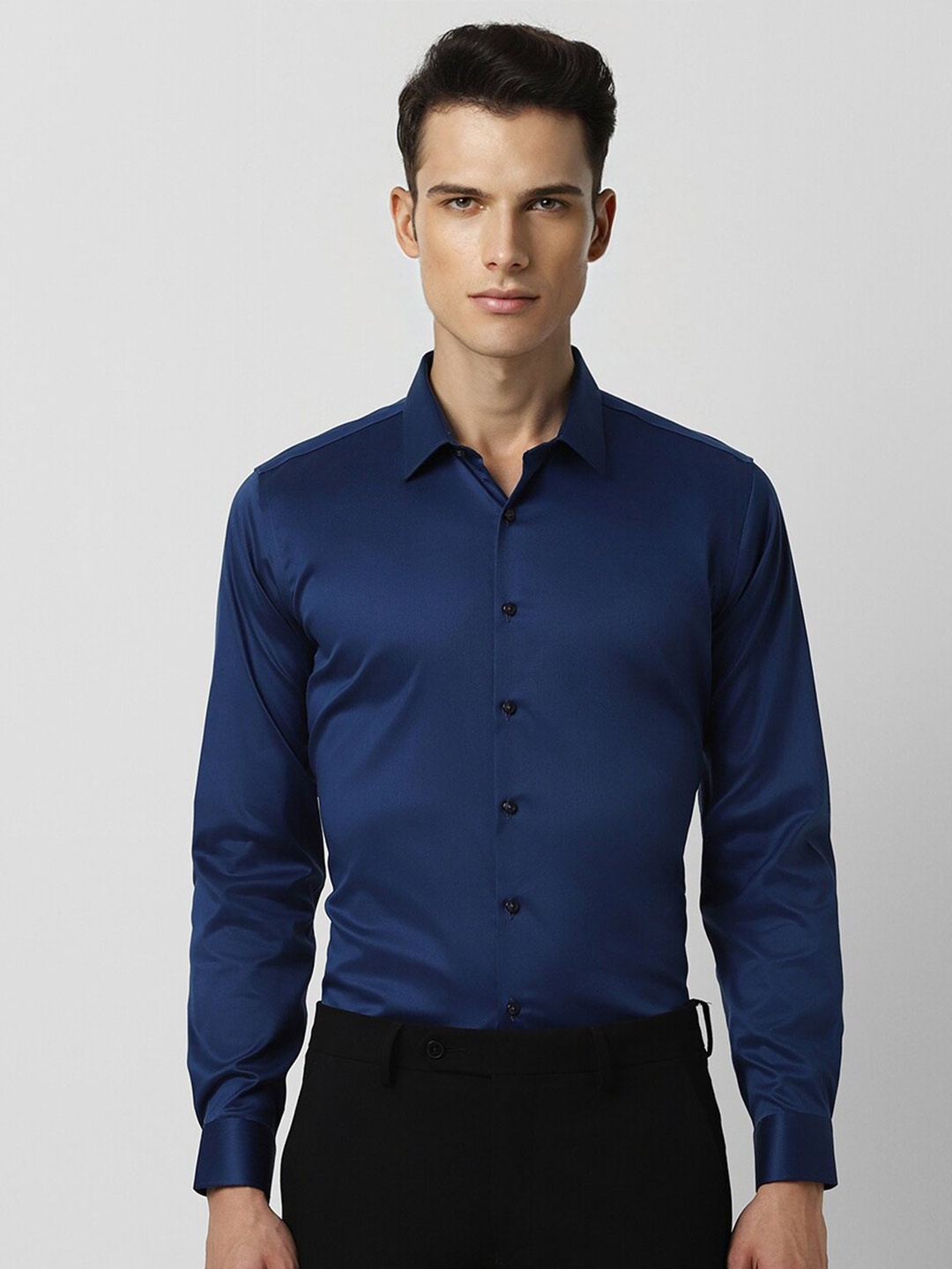 

Van Heusen Slim Fit Opaque Formal Shirt, Blue