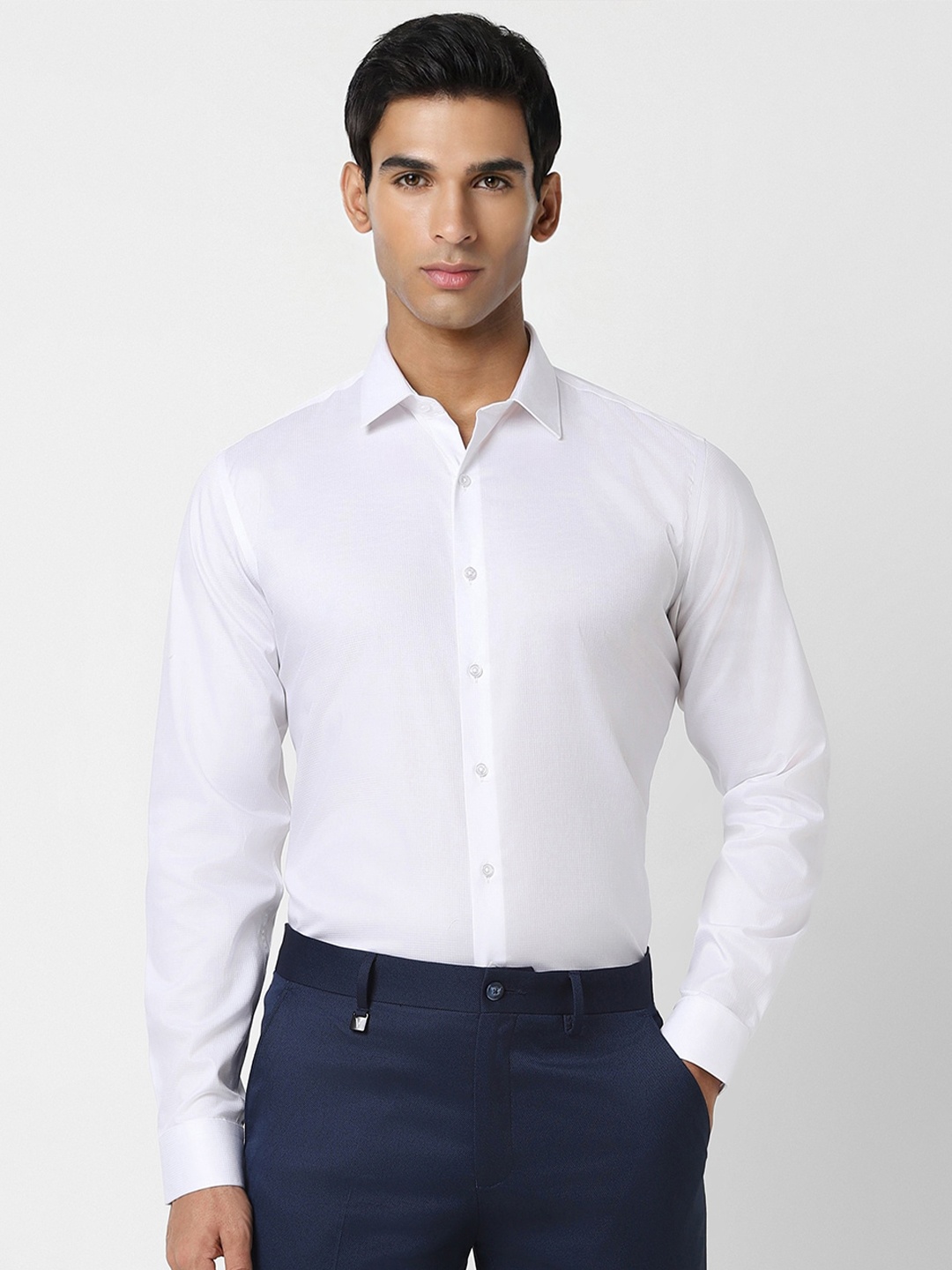 

Van Heusen Slim Fit Spread Collar Formal Shirt, White