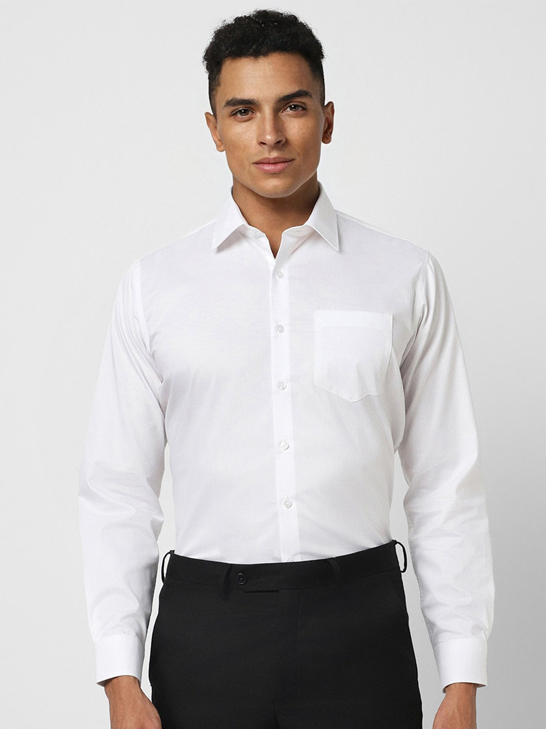 

Van Heusen Slim Fit Spread Collar Pure Cotton Formal Shirt, White