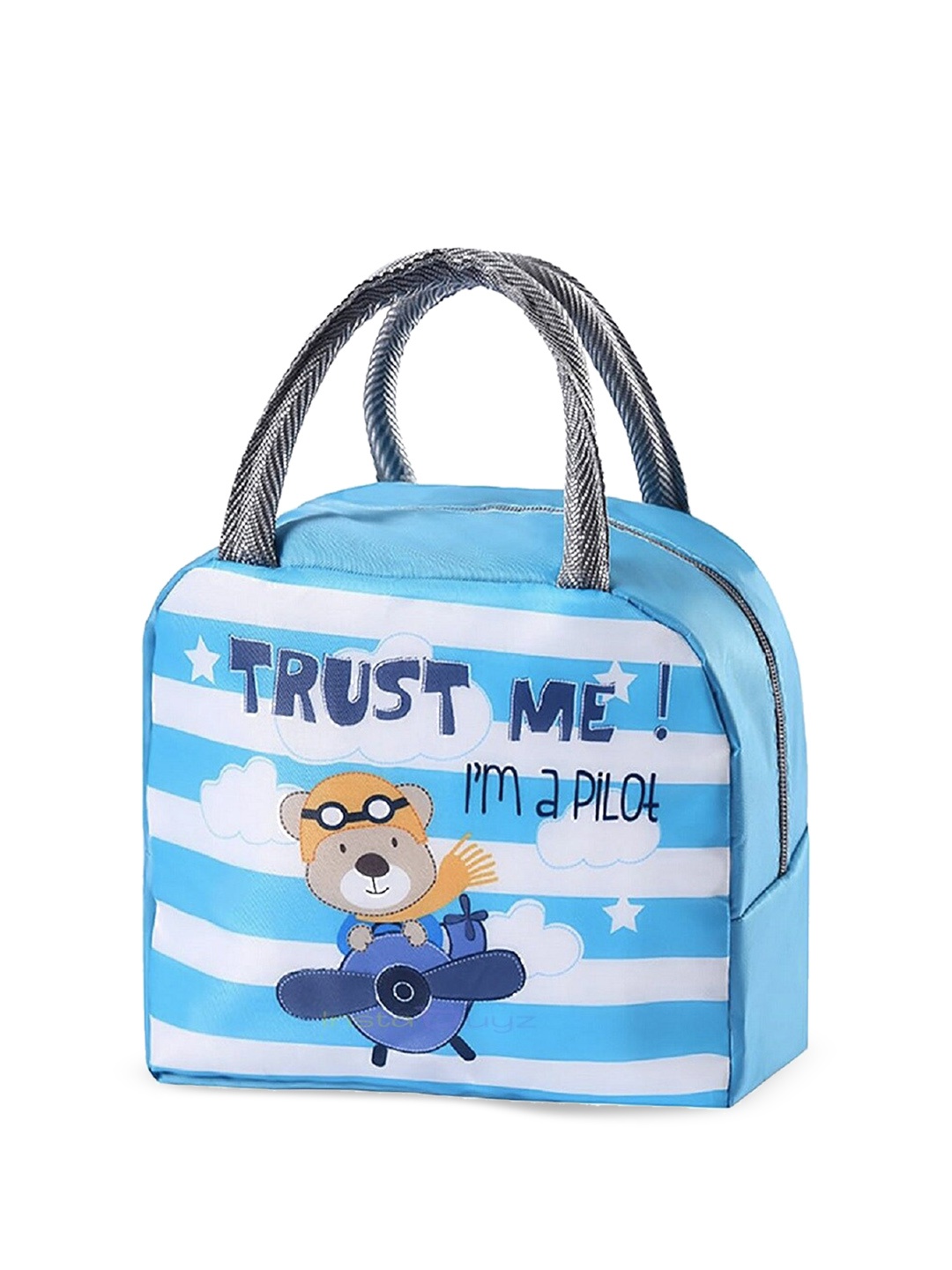 

Instabuyz Unisex Insulated Printed Waterproof & Oil Proof Lunch Bag, Blue