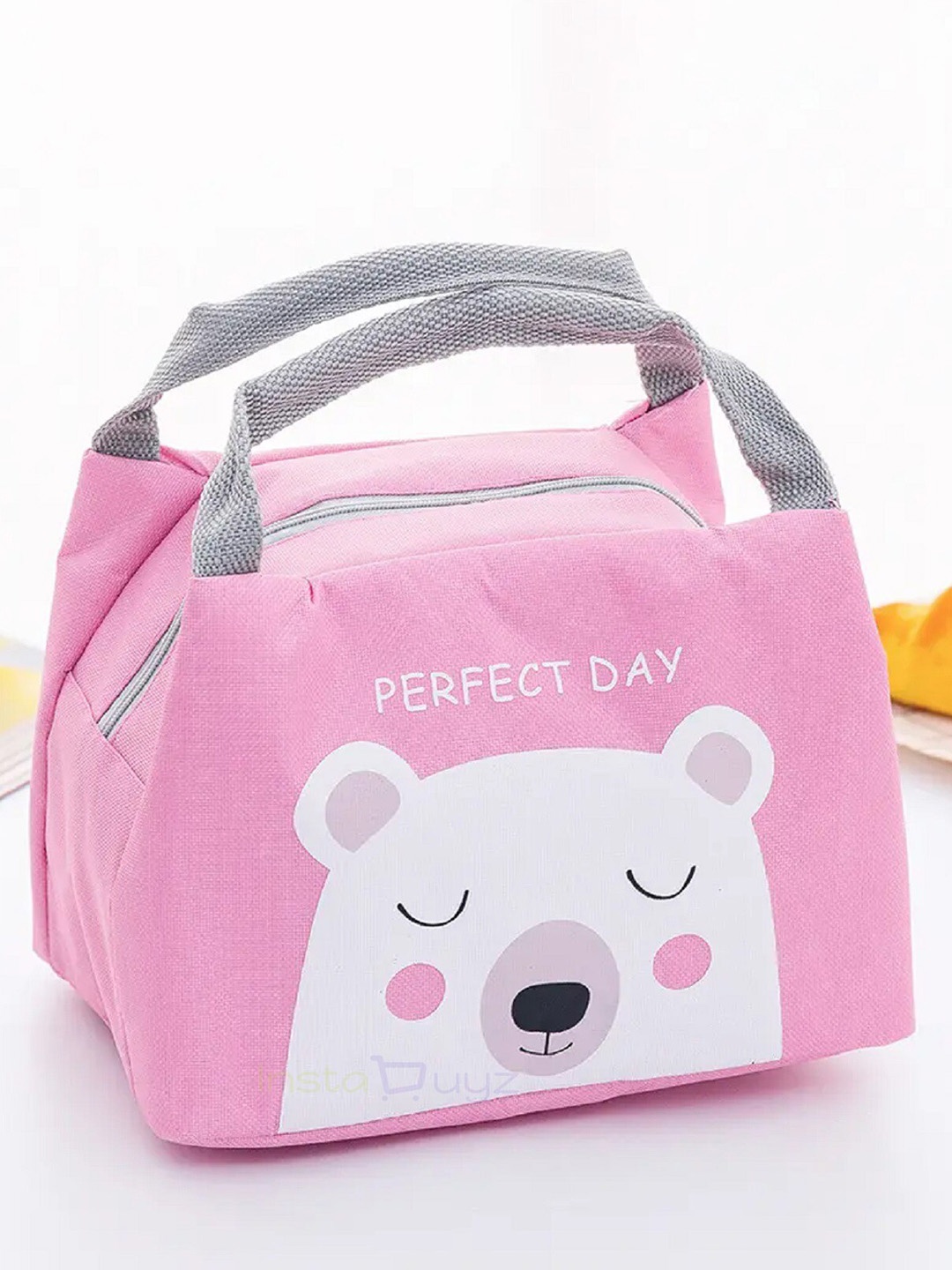 

Instabuyz Printed Waterproof Lunch Bag, Pink