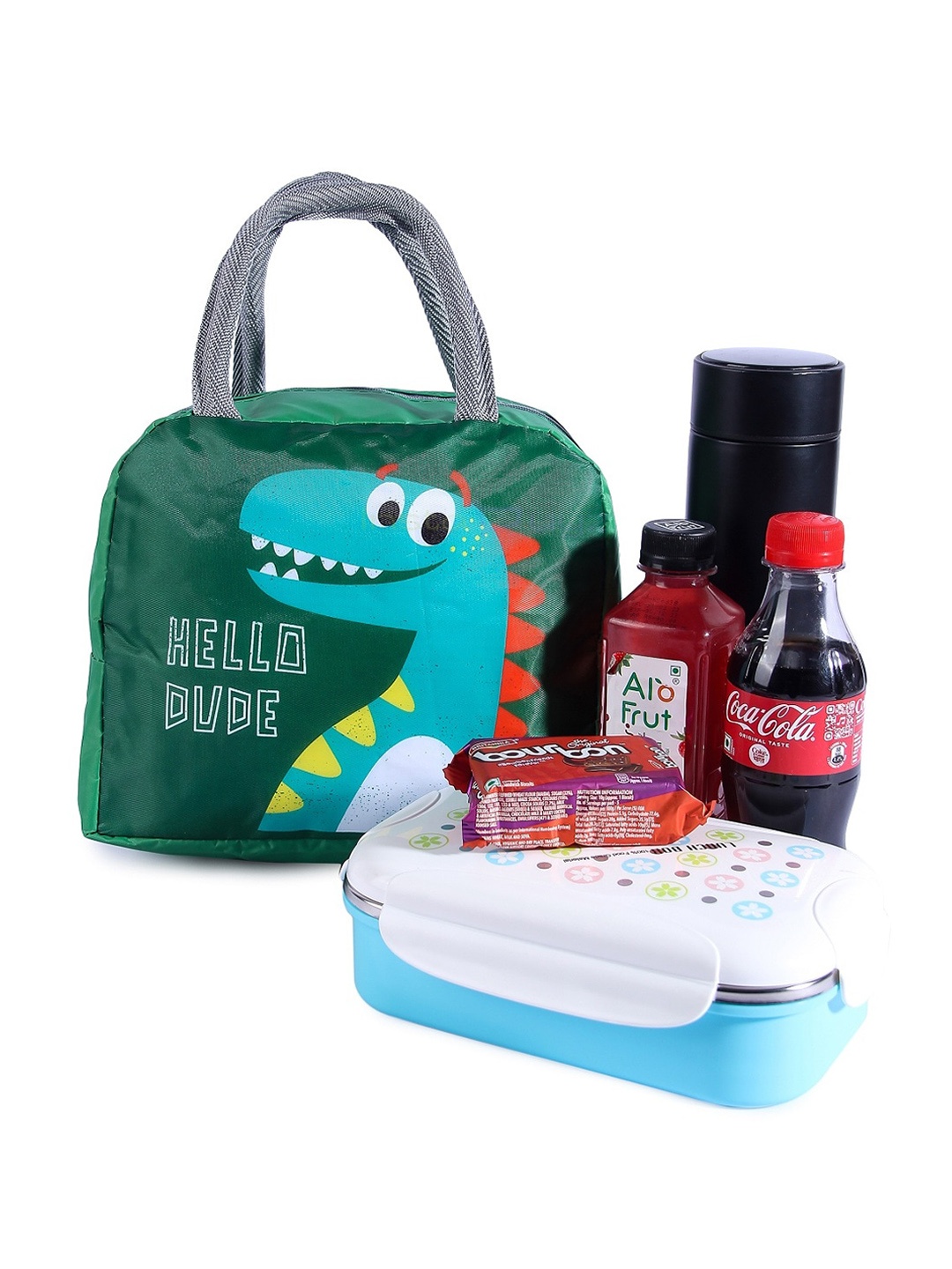 

Instabuyz Unisex Printed Insulated Water-Proof Lunch Bag, Green