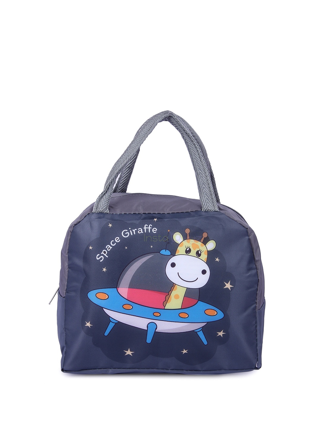 

Instabuyz Kids Printed Insulated Water-Proof Lunch Bag, Black