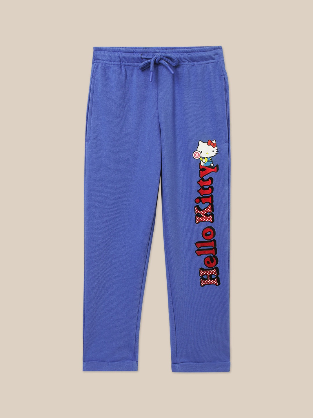 

Kids Ville Girls Hello Kitty Printed Track Pants, Blue