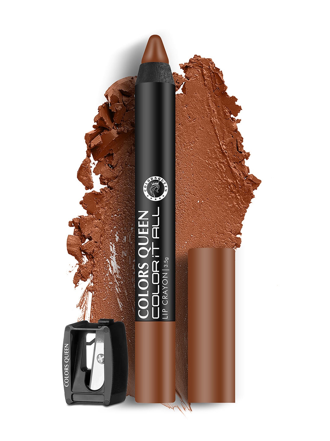 

Colors Queen Color It All Non Transfer Matte Lip Crayon With Sharpener- 3.5g- Chocolate 24, Brown