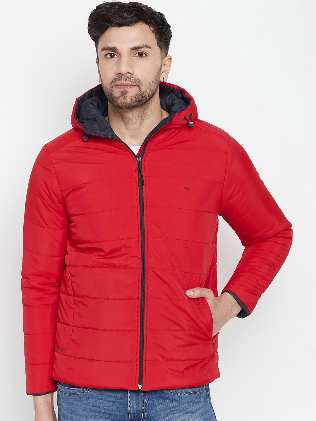 

Okane Hooded Reversible Puffer Jacket, Red