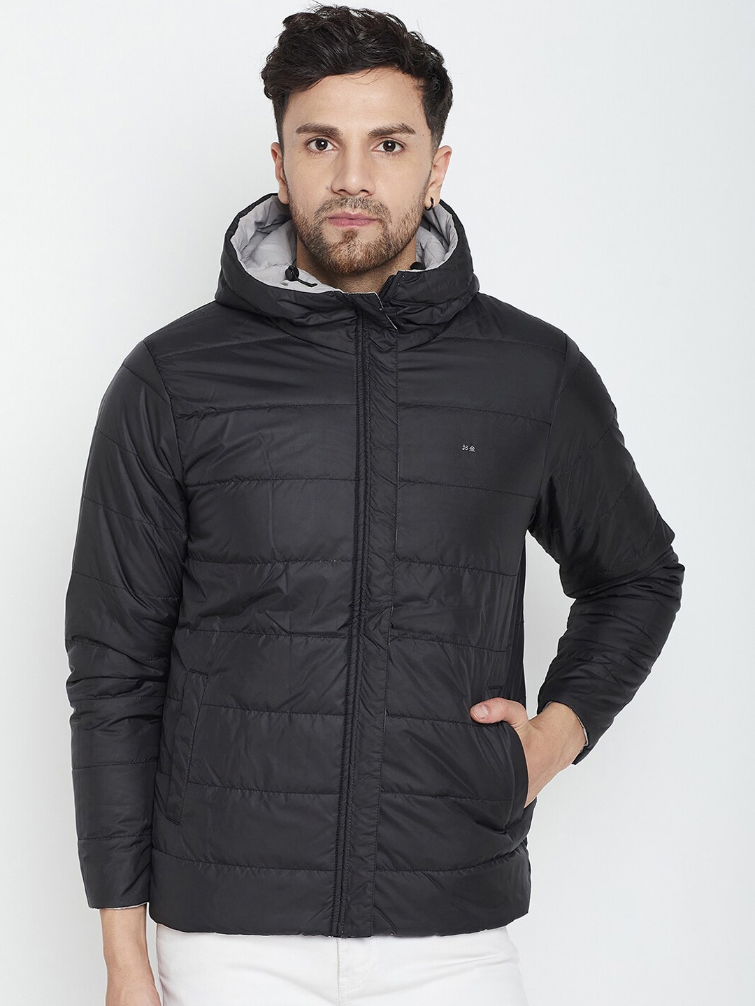 

Okane Hooded Reversible Padded Jacket, Grey