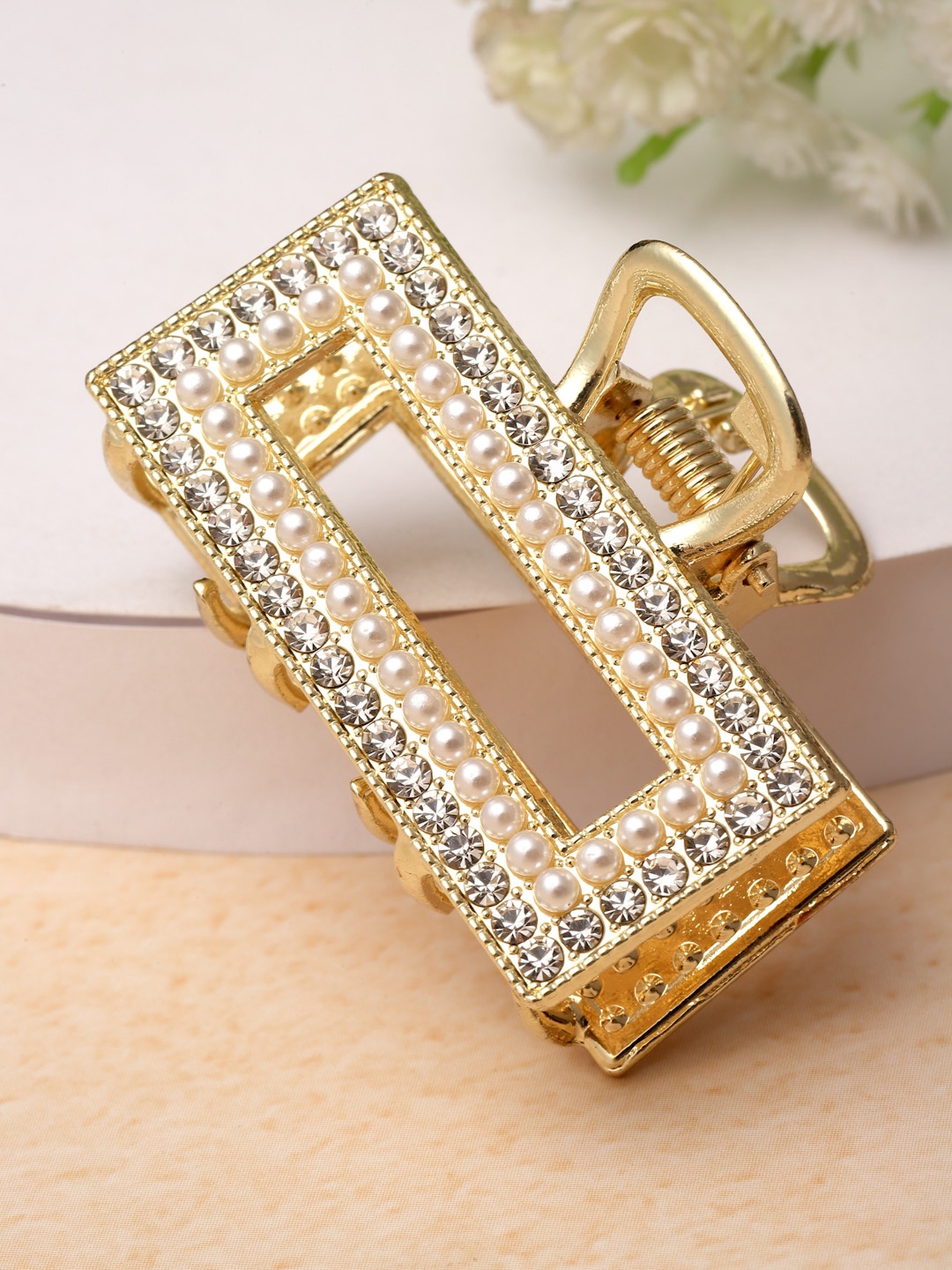 

VOGUE PANASH Embellished Claw Clip, Gold