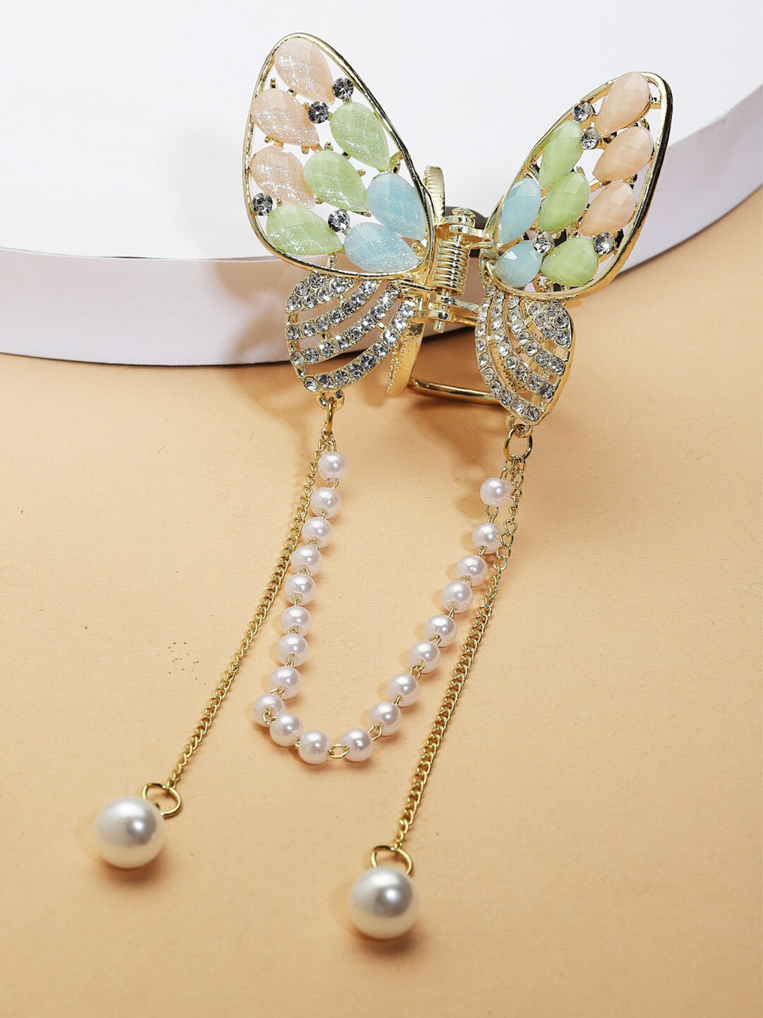 

VOGUE PANASH Gold-Plated Embellished Claw Clip