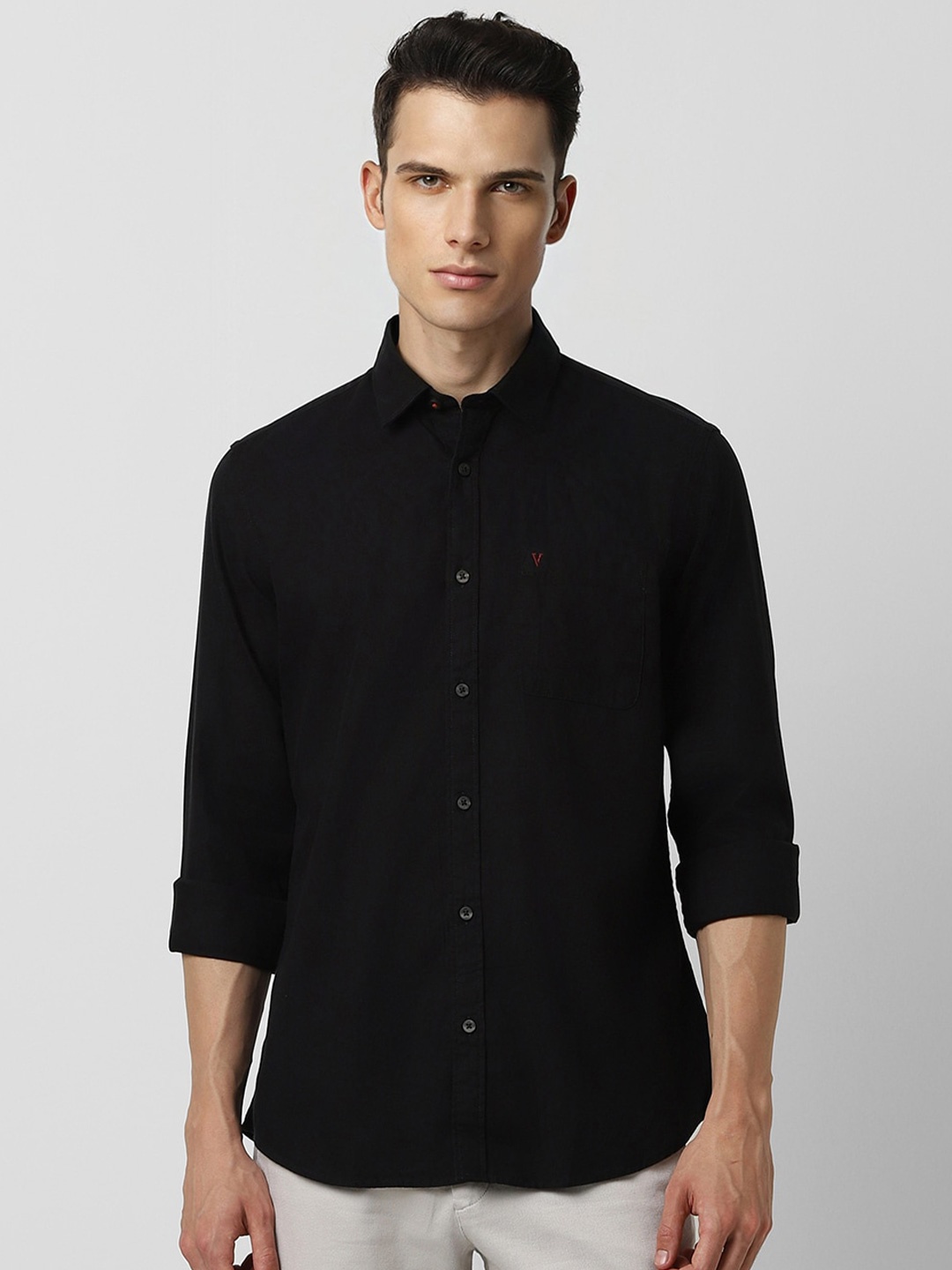 

Van Heusen Sport Slim Fit Pure Cotton Casual Shirt, Black