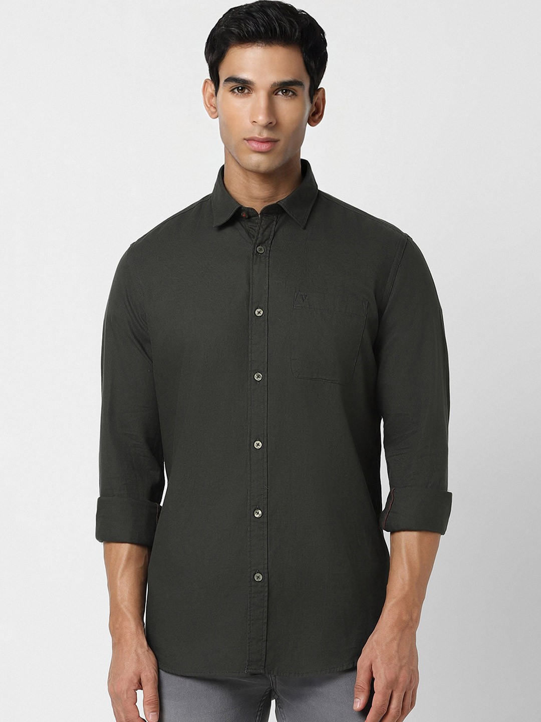 

Van Heusen Sport Slim Fit Cotton Casual Shirt, Grey