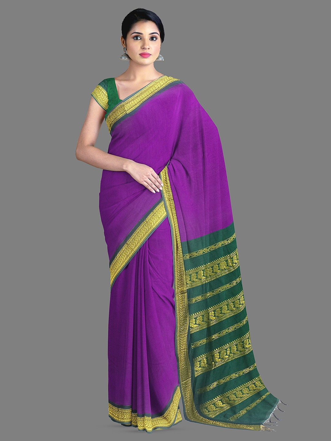 

The Chennai Silks Zari Detailed Saree, Violet