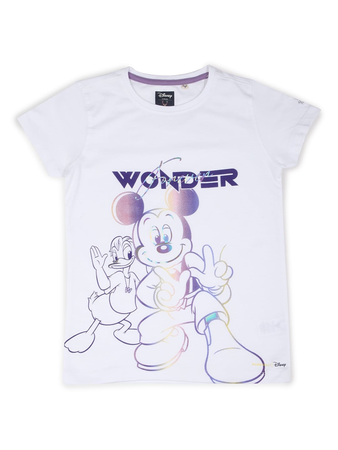 

Allen Solly Junior Boys Mickey & Donald Printed Pure Cotton T-shirt, White