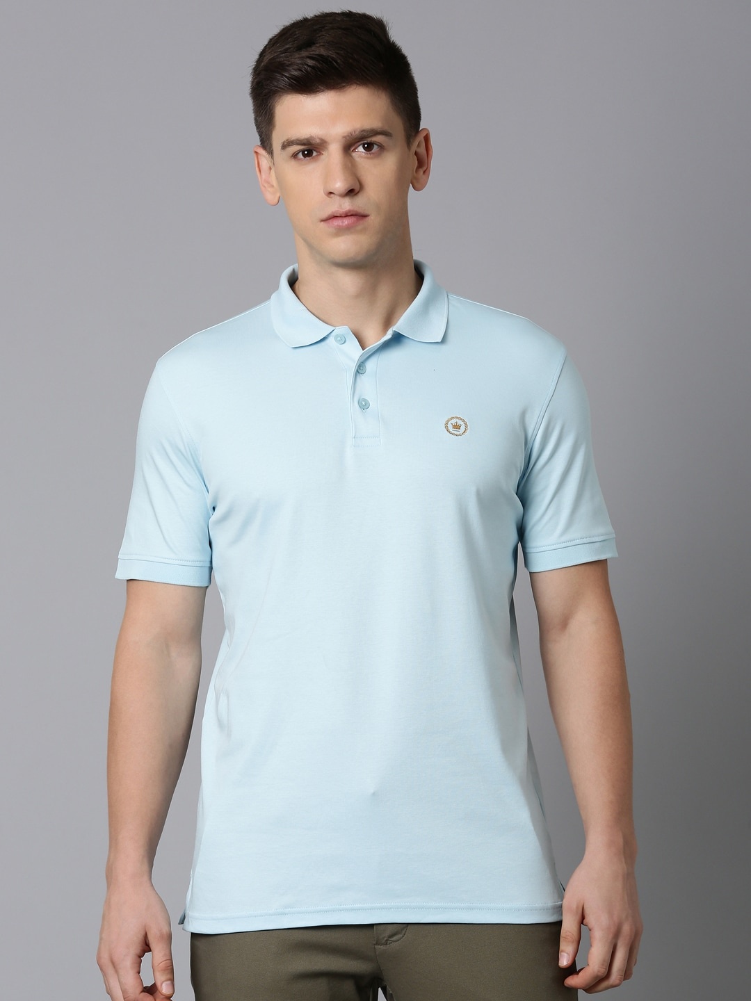 

Louis Philippe Polo Collar Pure Cotton Casual T-shirt, Blue