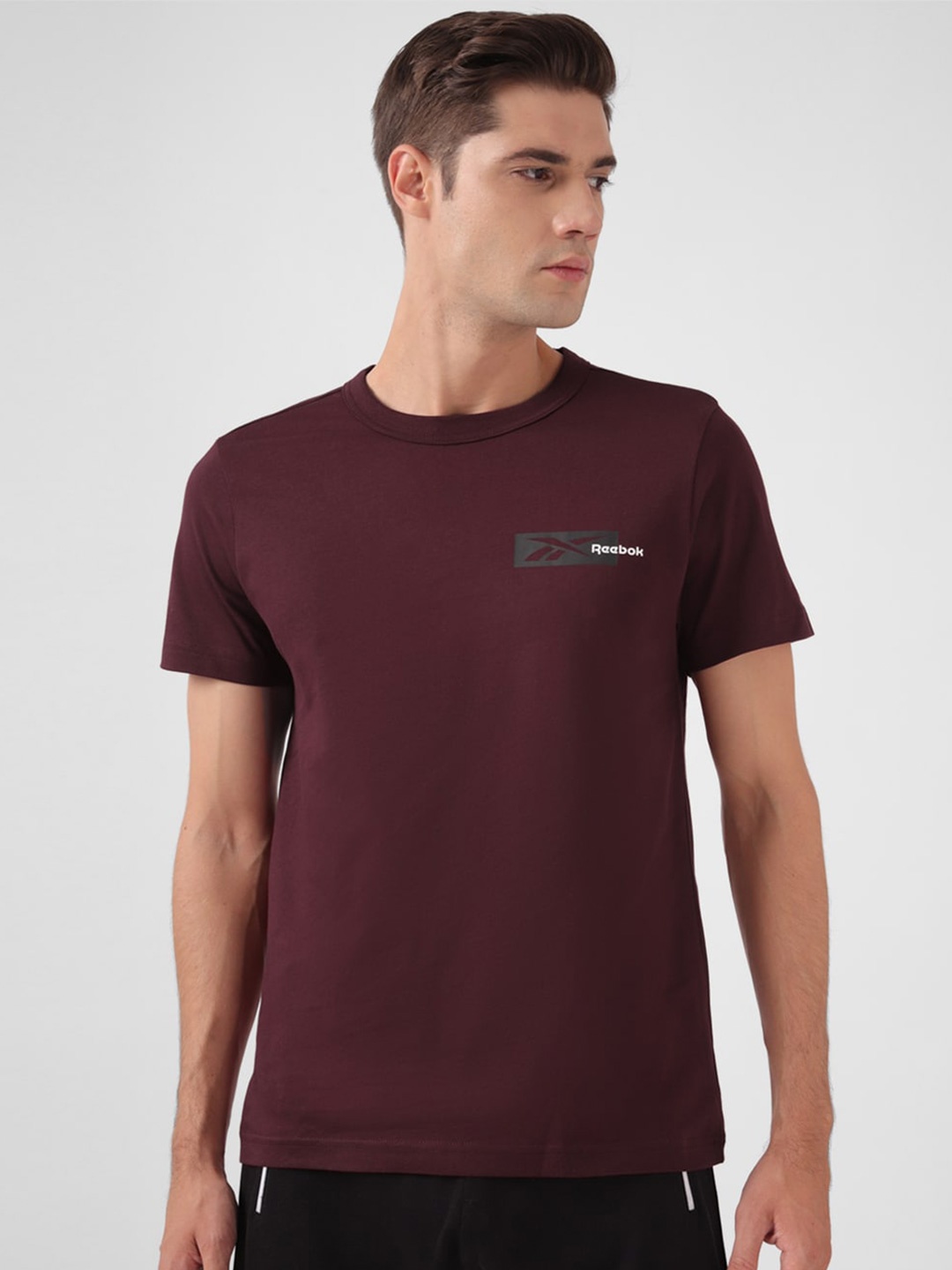 

Reebok Training App Slim-Fit Pure Cotton T-Shirts, Maroon