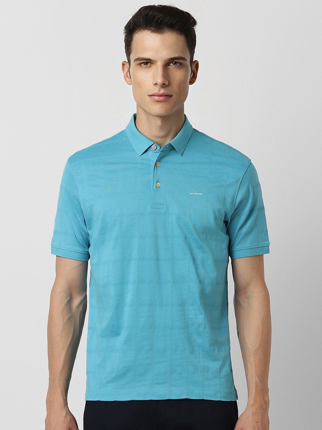

Van Heusen Men Blue Polo Collar T-shirt