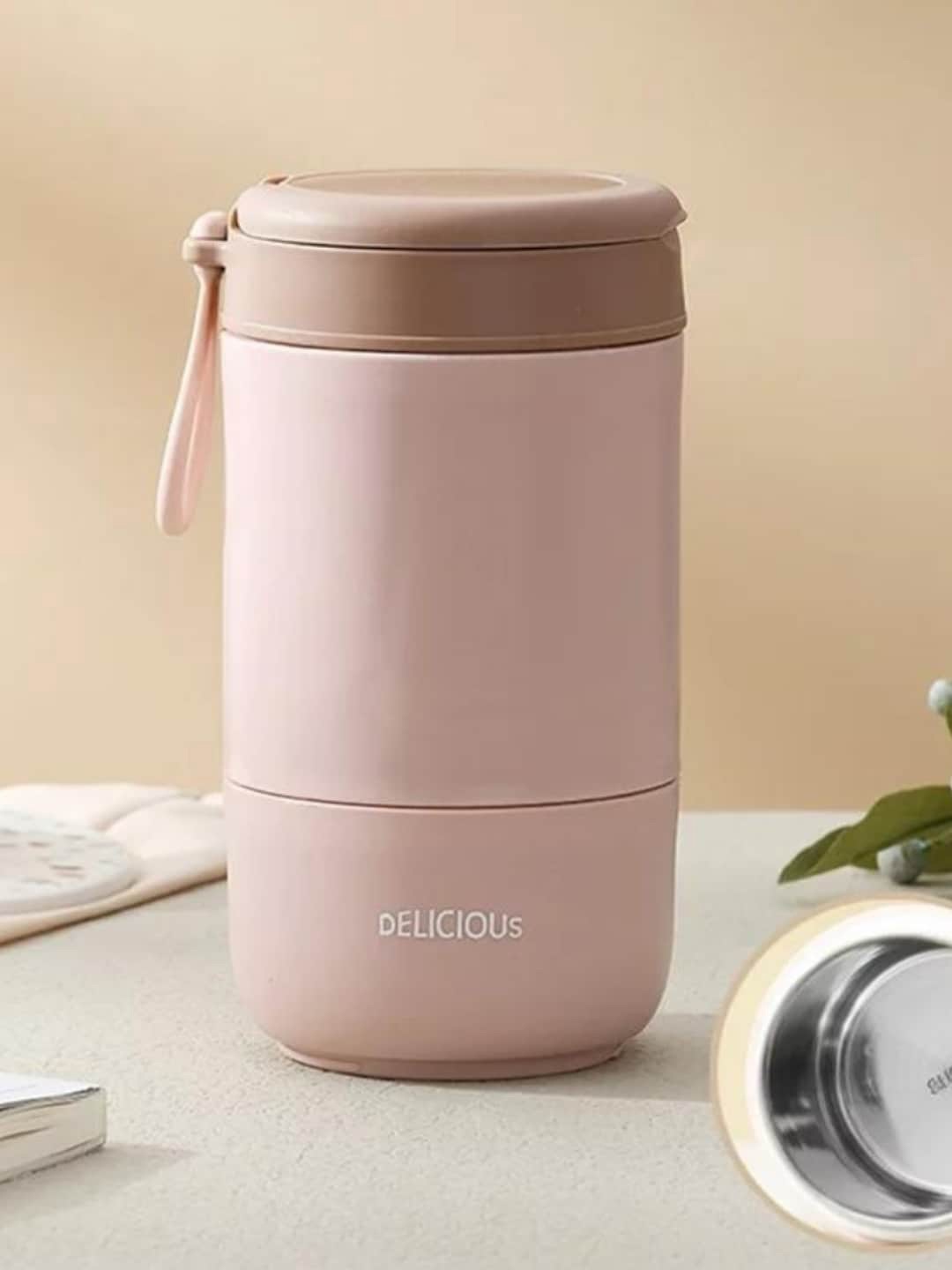 

YELONA Pink Stainless Steel Dishwasher and Microwave Safe Lunch Box 730 ml