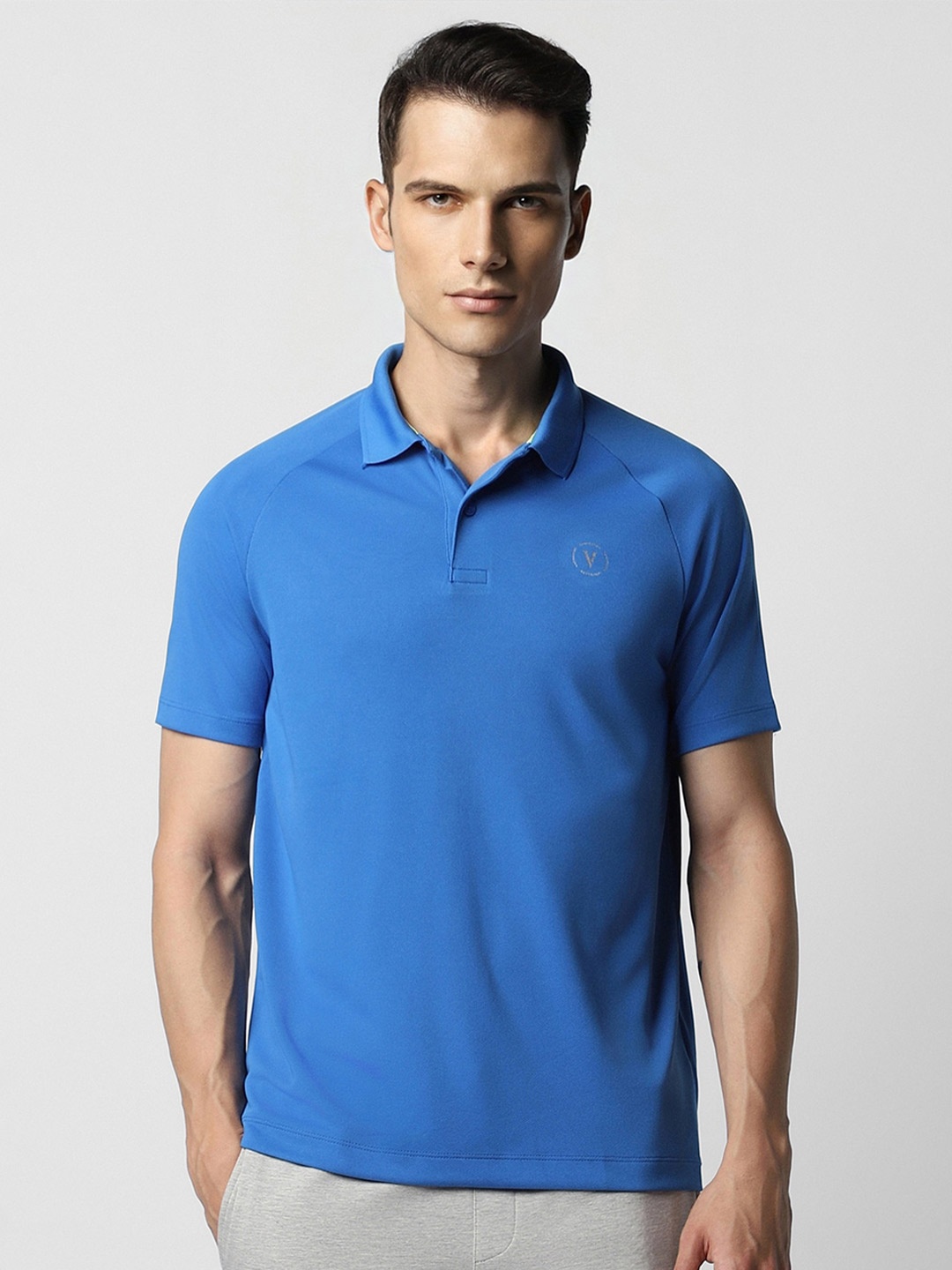 

Van Heusen Men Blue Polo Collar T-shirt