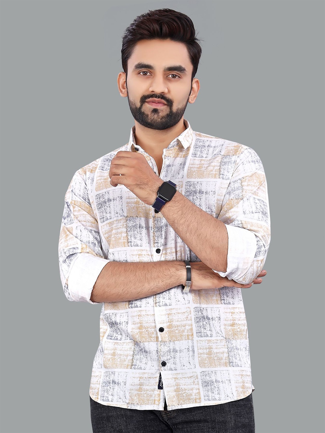 

ADWYN PETER Men Multicoloured Opaque Printed Casual Shirt, Multi