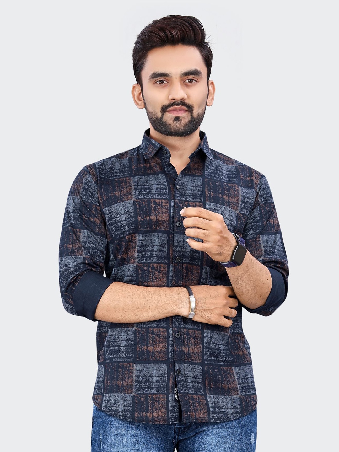 

ADWYN PETER Men Multicoloured Opaque Printed Casual Shirt, Multi