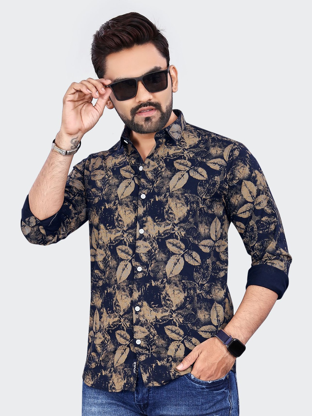 

ADWYN PETER Men Multicoloured Floral Opaque Printed Casual Shirt, Multi