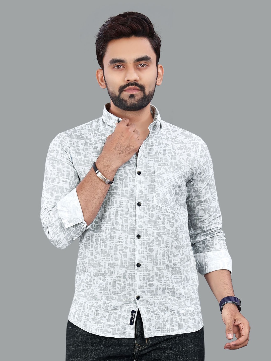 

ADWYN PETER Men Multicoloured Opaque Printed Casual Shirt, Multi