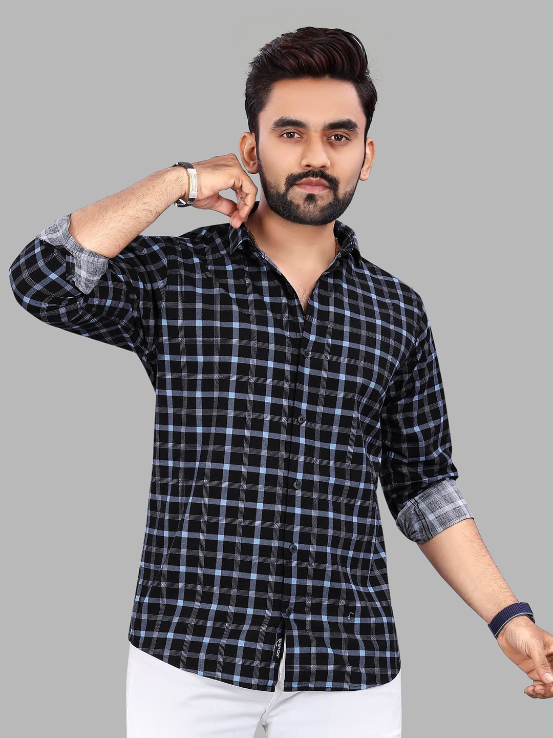 

ADWYN PETER Men Multicoloured Opaque Checked Casual Shirt, Multi
