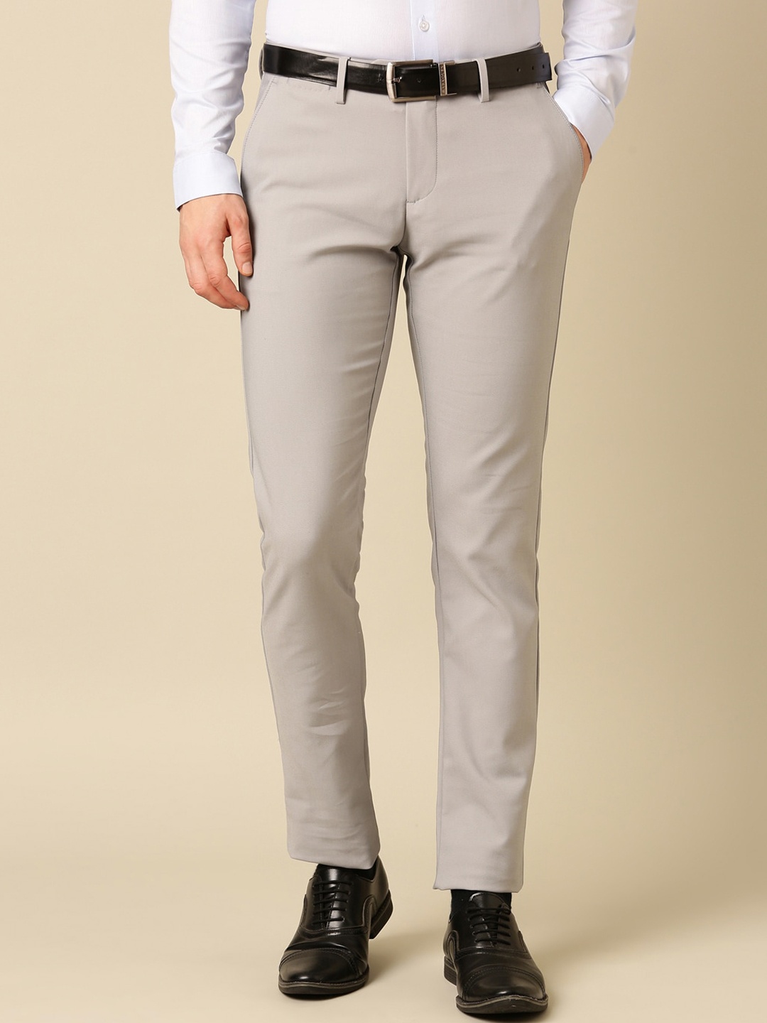 

Allen Solly Men Beige Slim Fit Trousers