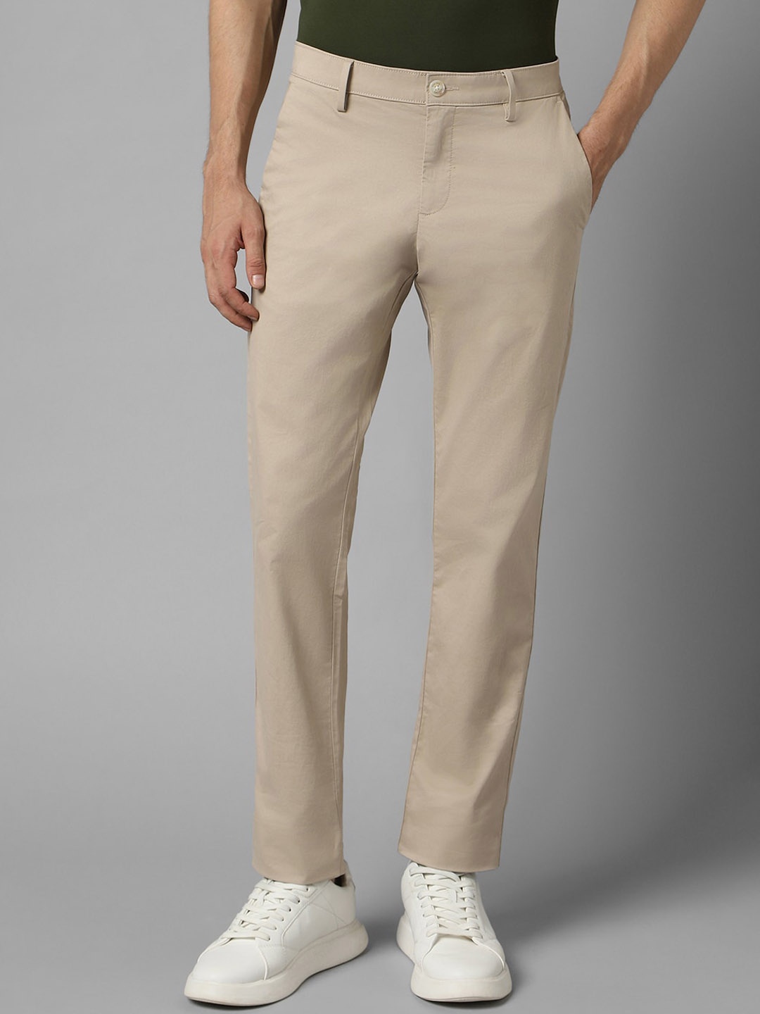 

Allen Solly Men Beige Slim Fit Chinos Trousers