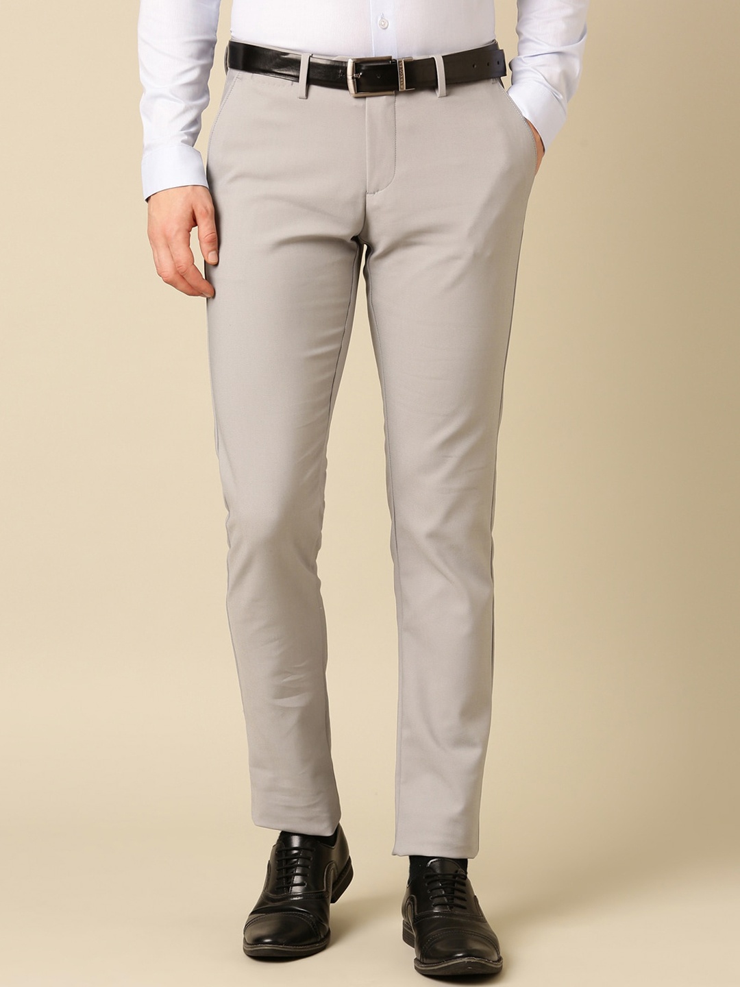 

Allen Solly Men Beige Slim Fit Trousers