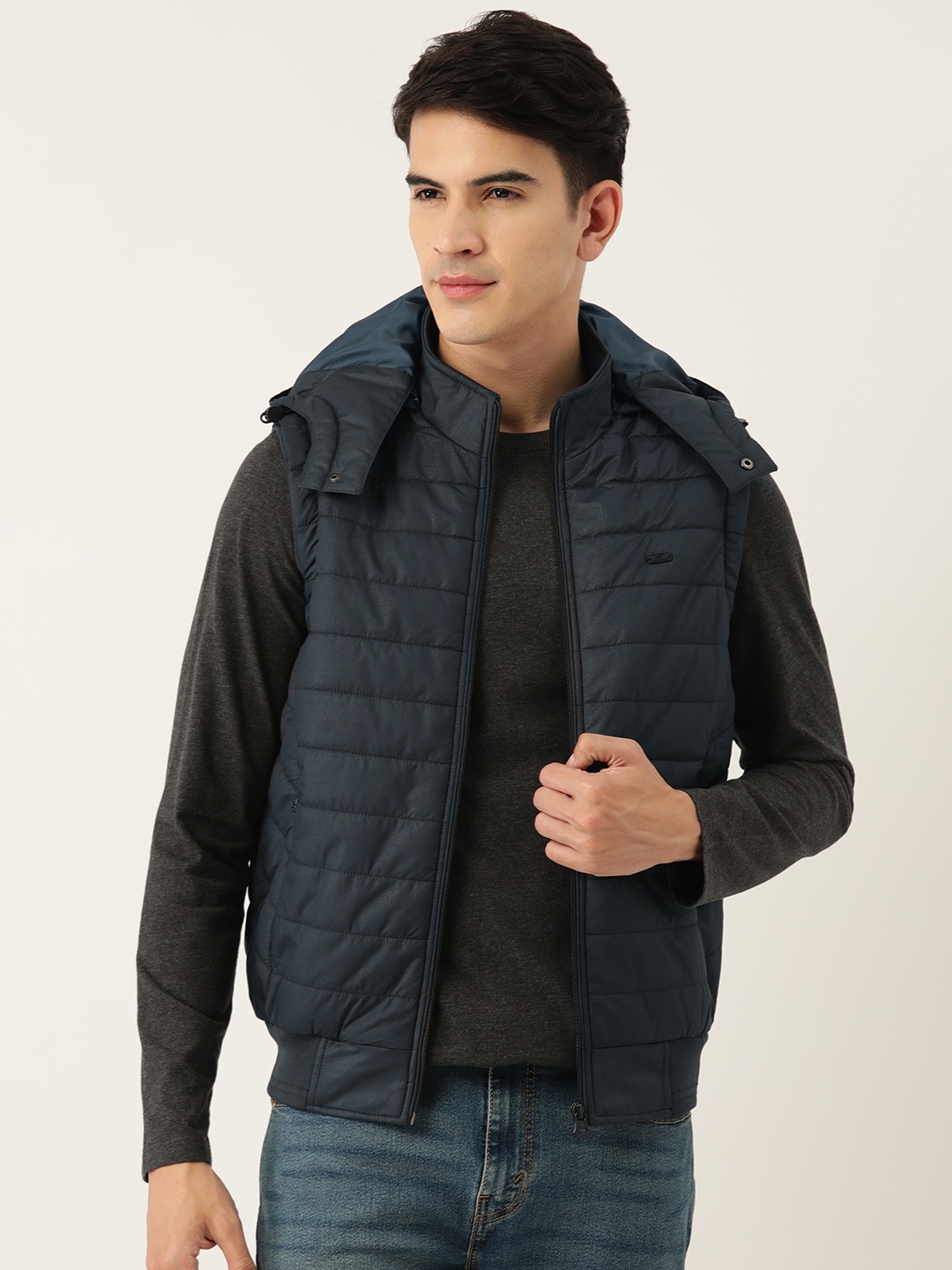 

Monte Carlo Hooded Bomber Jacket, Navy blue