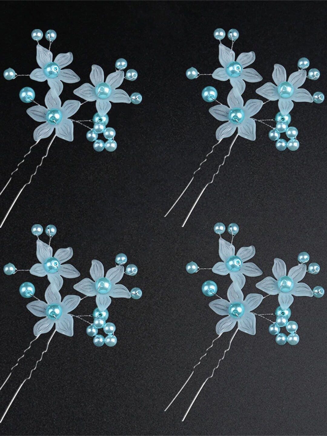 

FIMBUL Set of 4 U Pins Hair Accessory Set, Blue