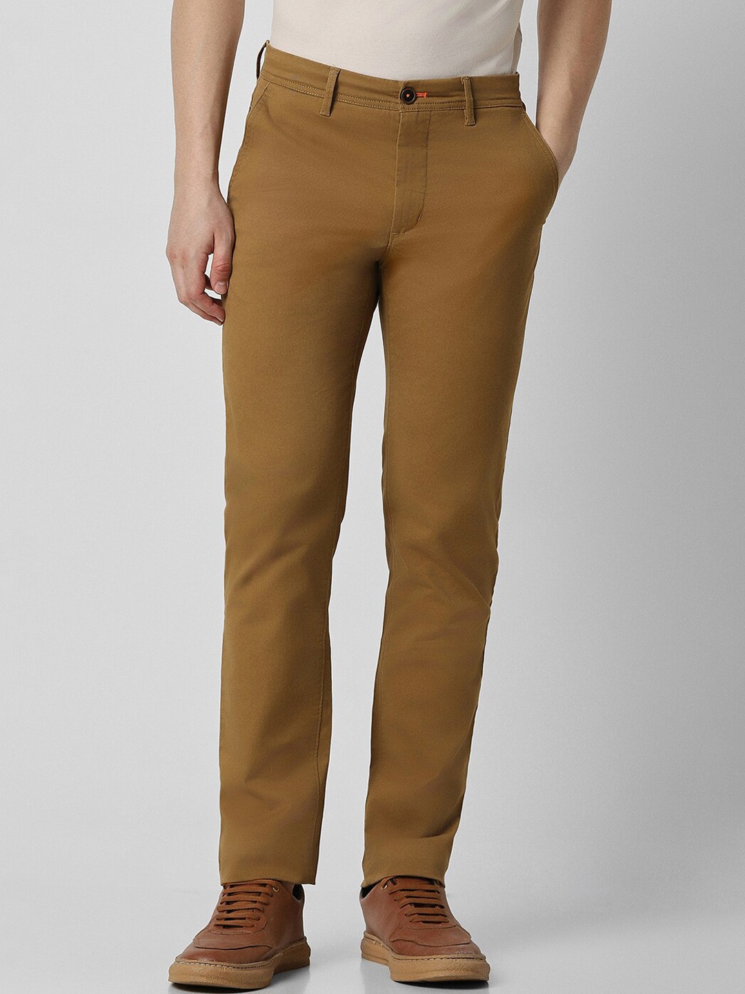 

Peter England Casuals Men Brown Slim Fit Trousers