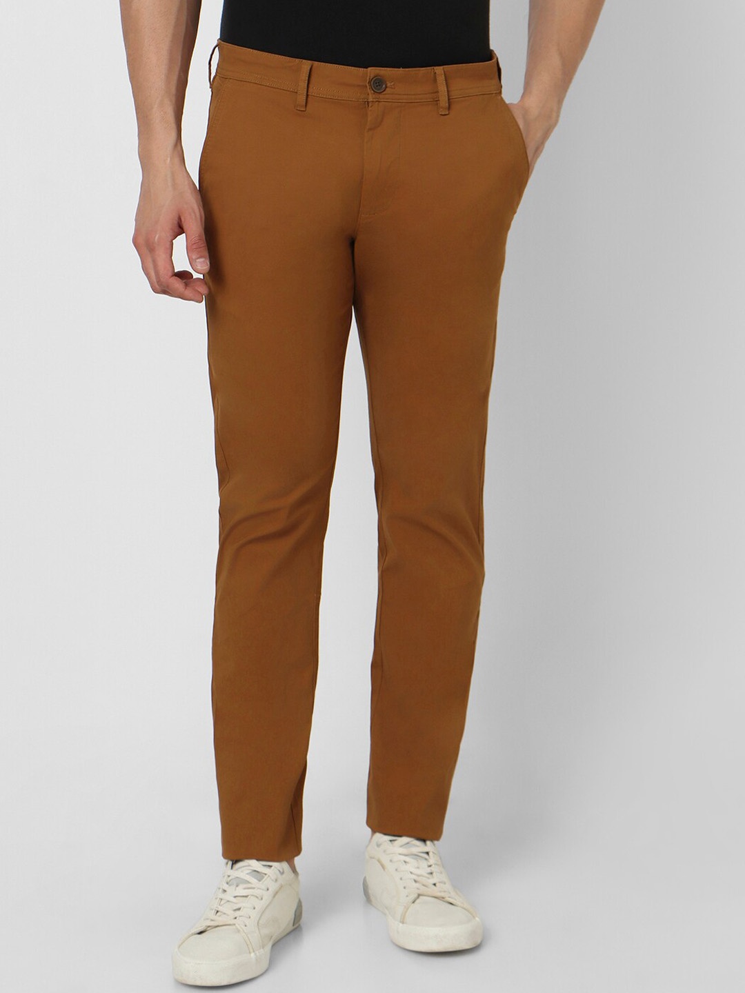 

Peter England Casuals Men Brown Slim Fit Trousers