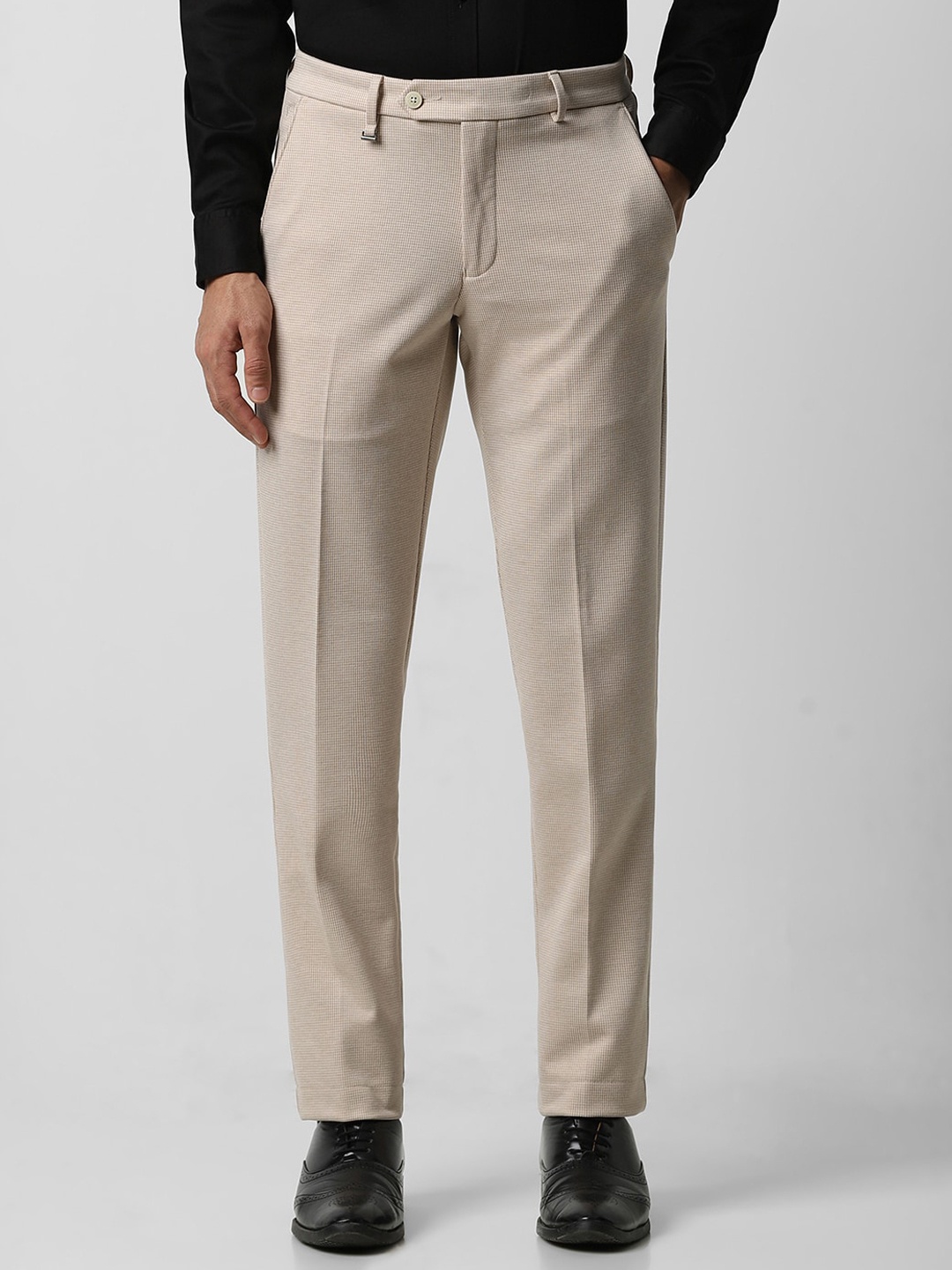 

Van Heusen Men Beige Slim Fit Trousers