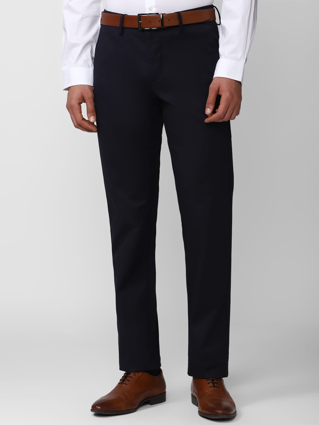 

Van Heusen Men Navy Blue Slim Fit Trousers