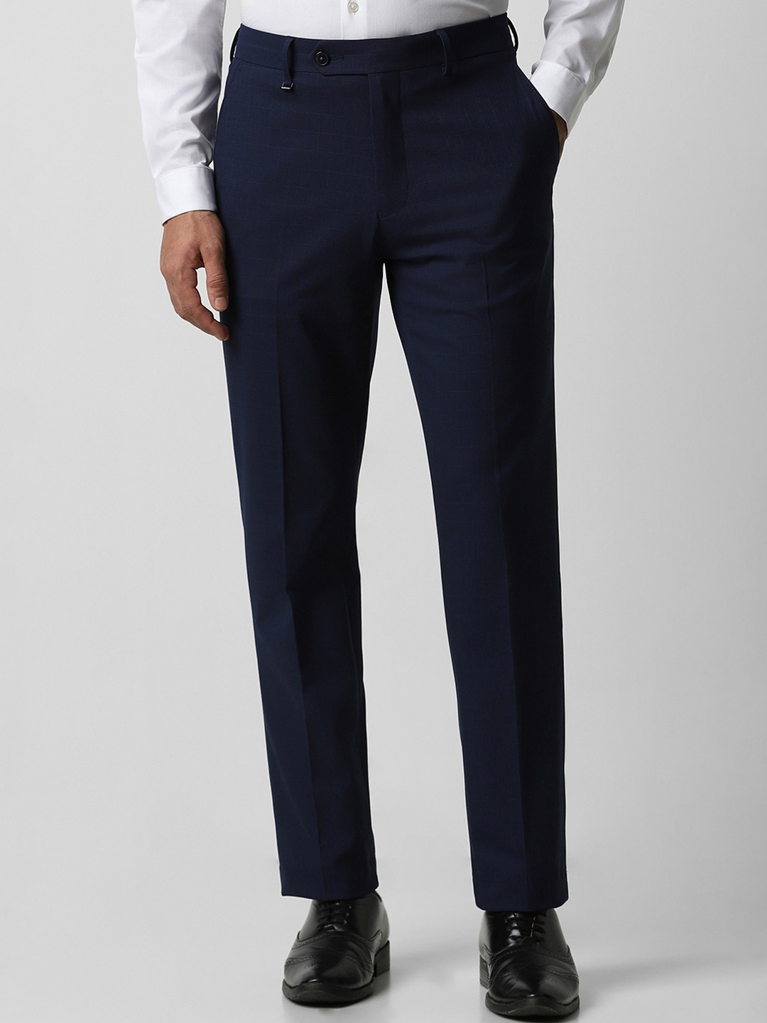 

Van Heusen Men Navy Blue Slim Fit Trousers