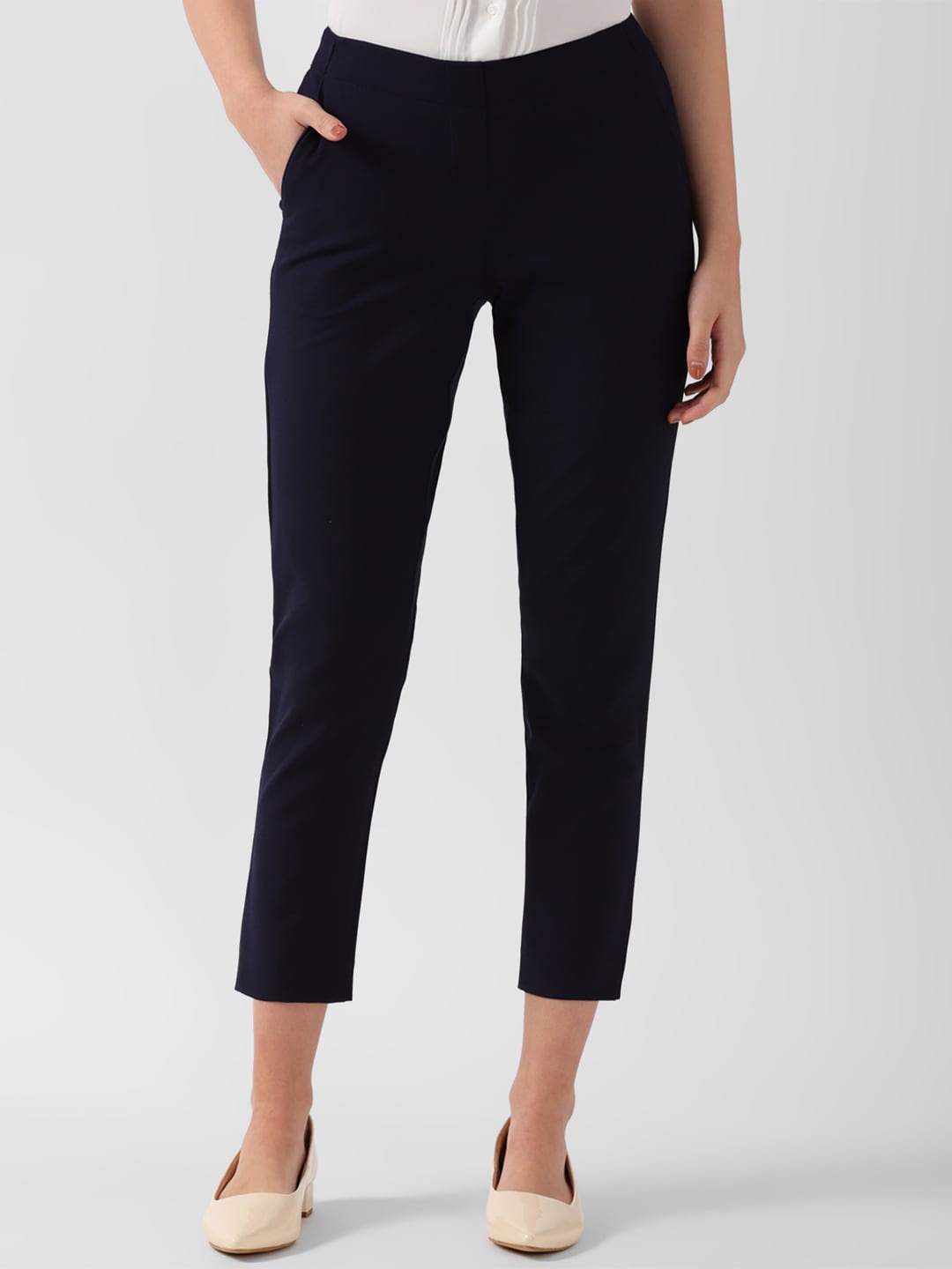 

Van Heusen Woman Women Navy Blue Trousers