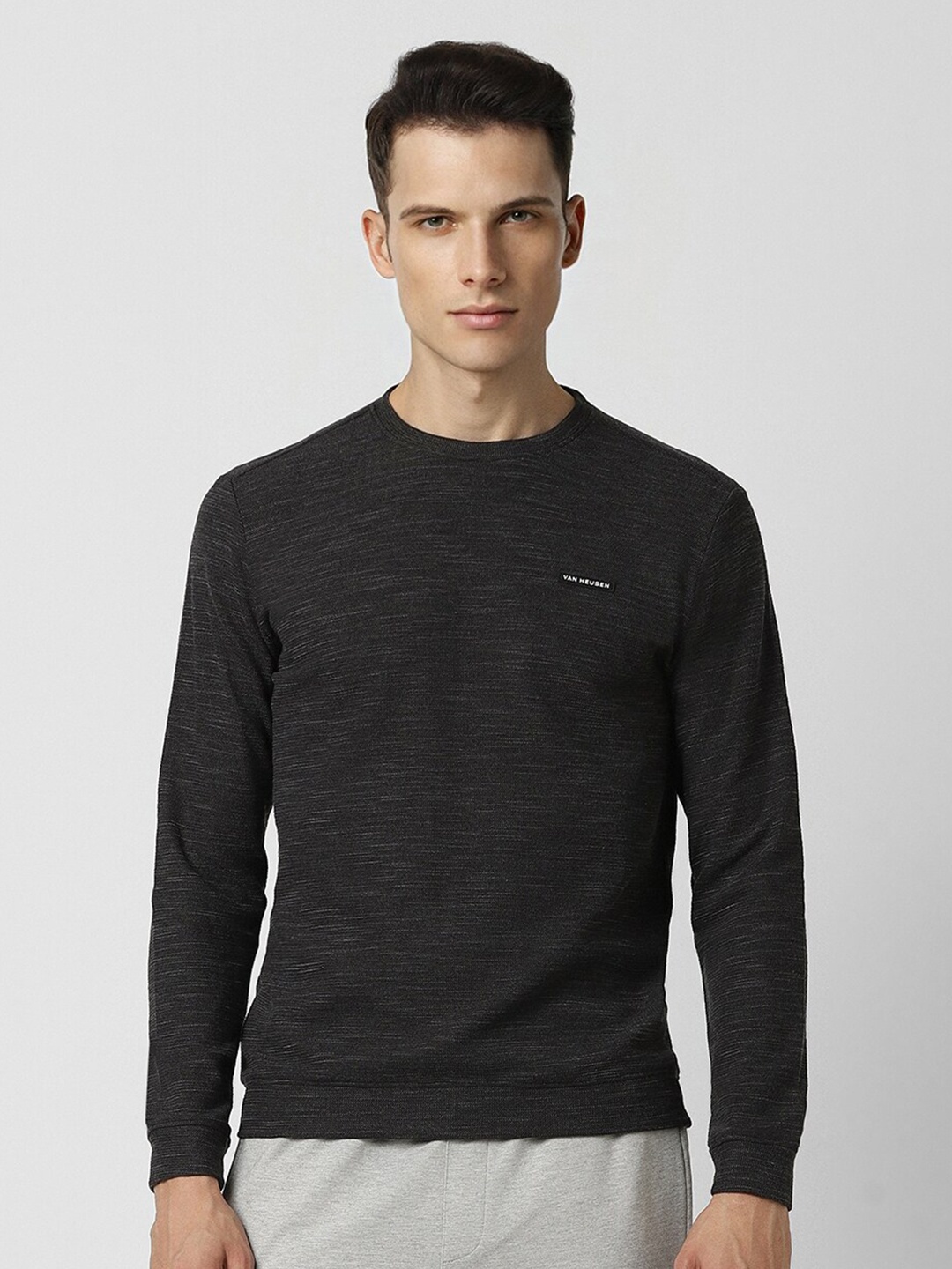 

Van Heusen Flex Men Grey Sweatshirt