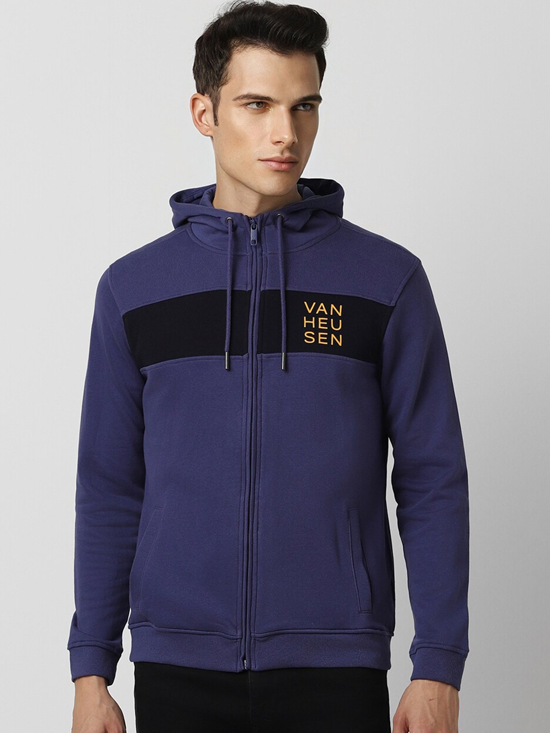 

Van Heusen Sport Men Blue Hooded Sweatshirt