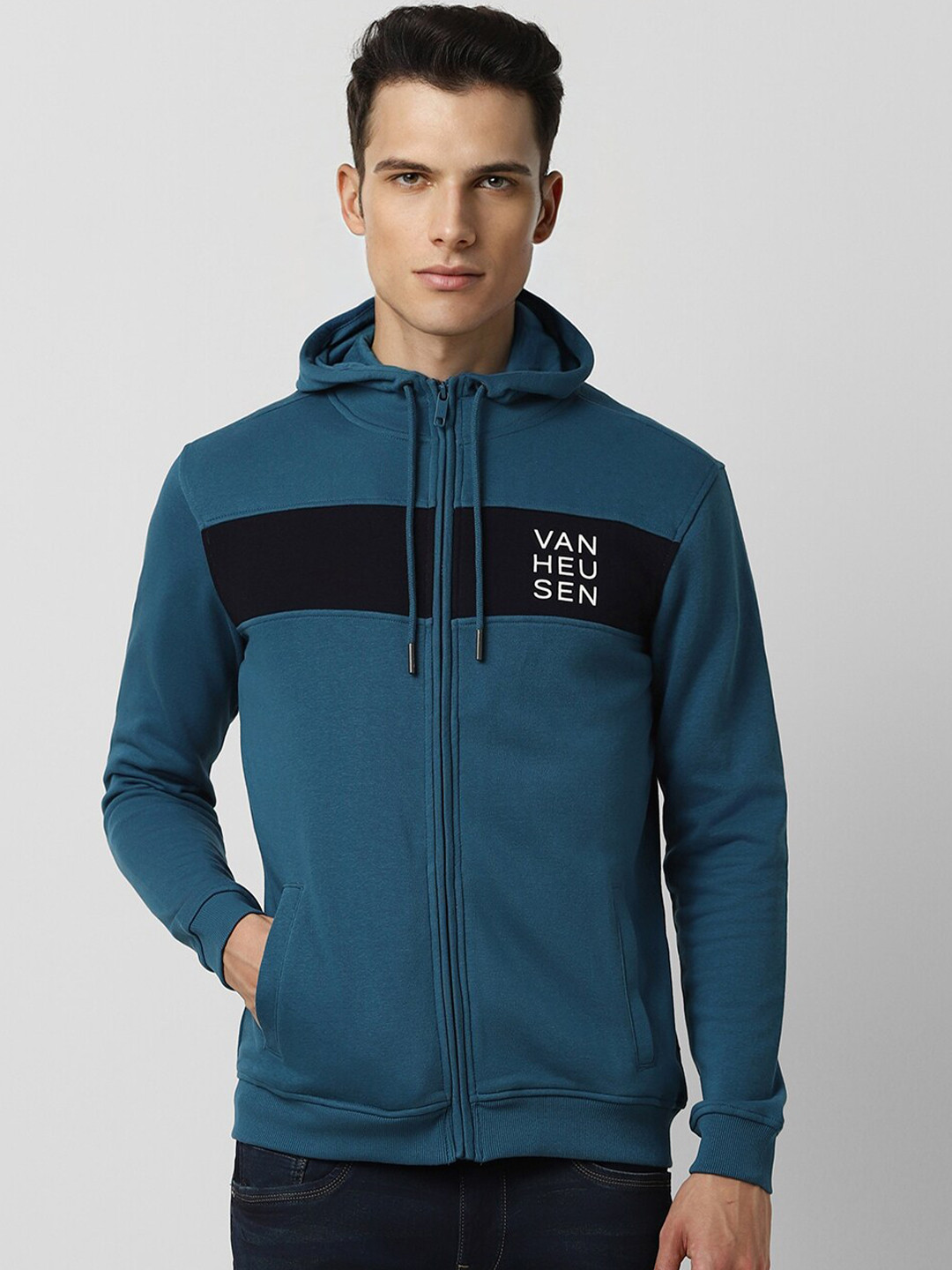

Van Heusen Sport Men Blue Hooded Sweatshirt