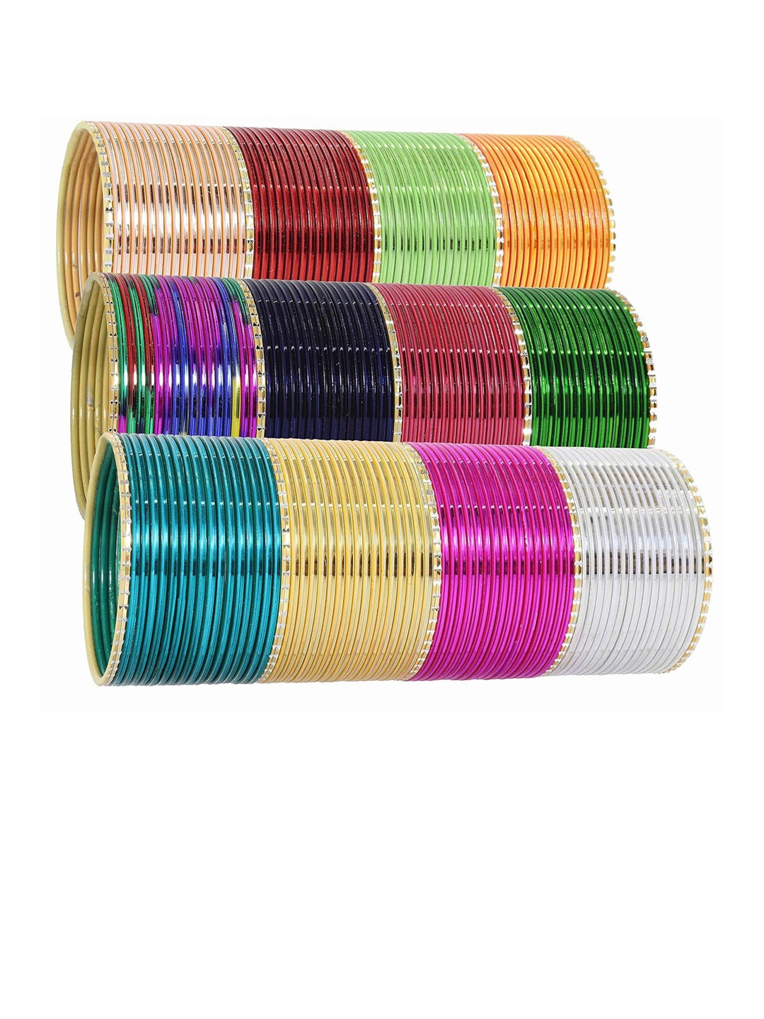 

NMII Set of 207 Glass Bangles, White