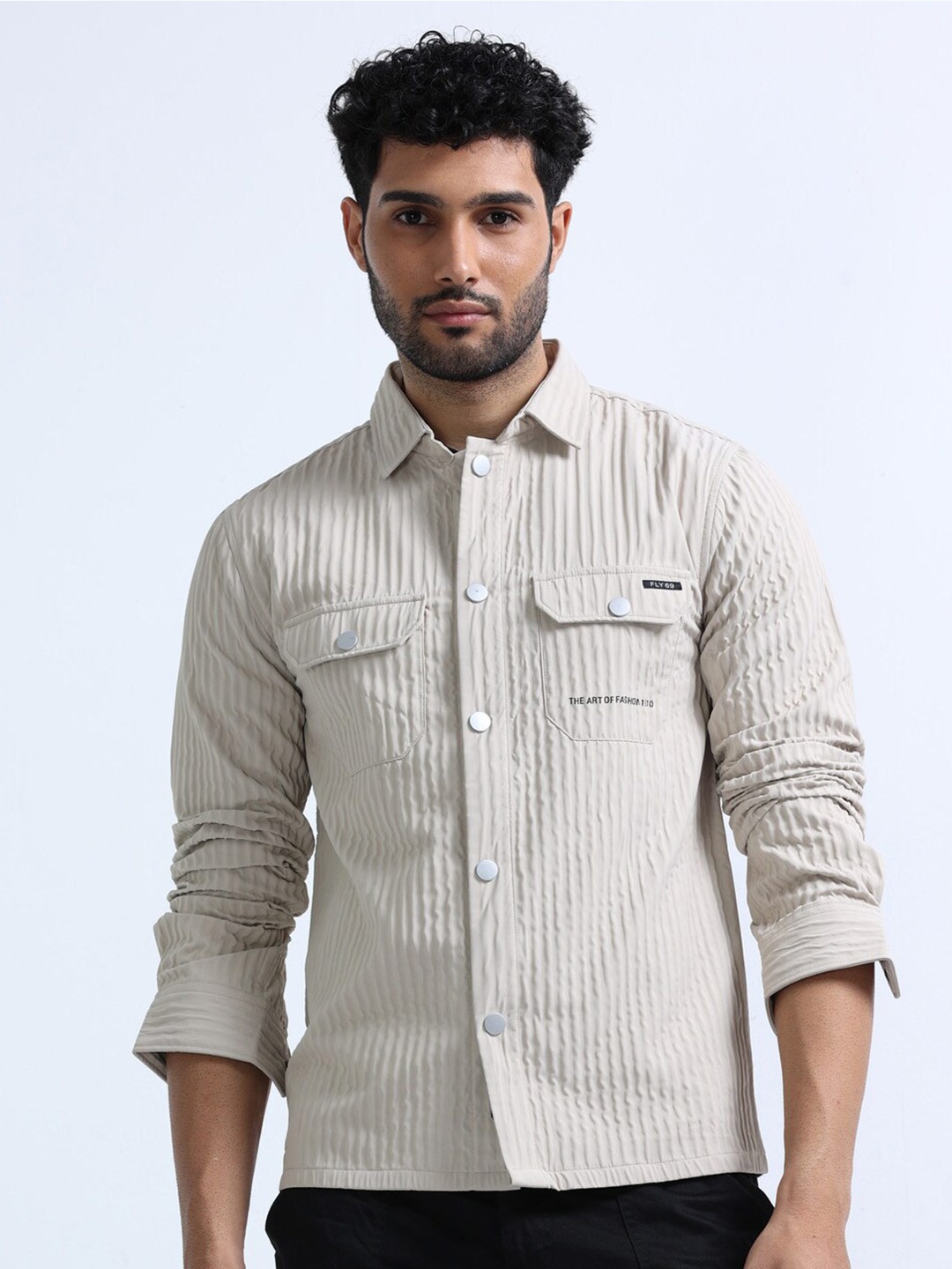 

FLY 69 Men Beige Premium Opaque Casual Shirt