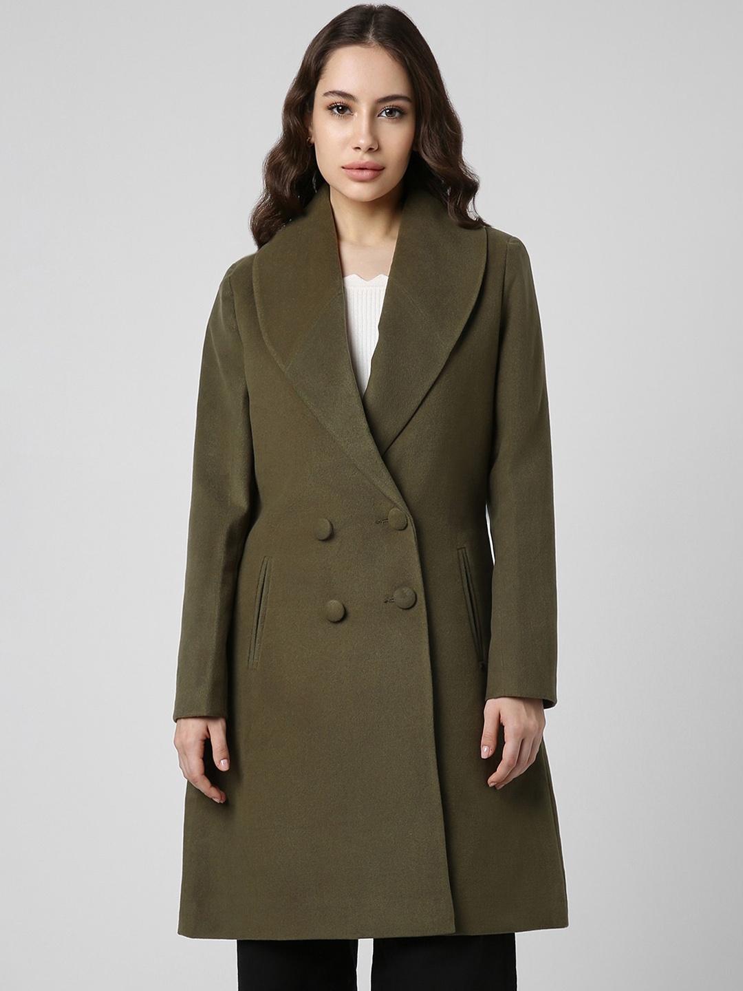 

Van Heusen Woman Women Olive Green Longline Tailored Jacket