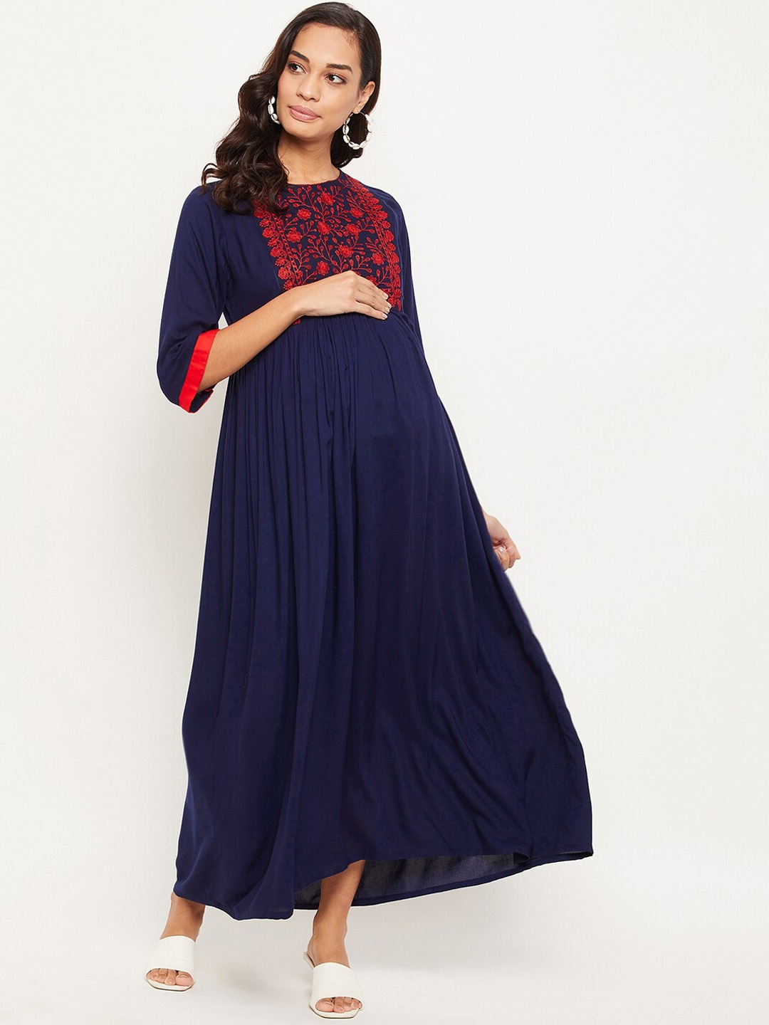 

NABIA Women Embroidered Ethnic Dresses, Blue