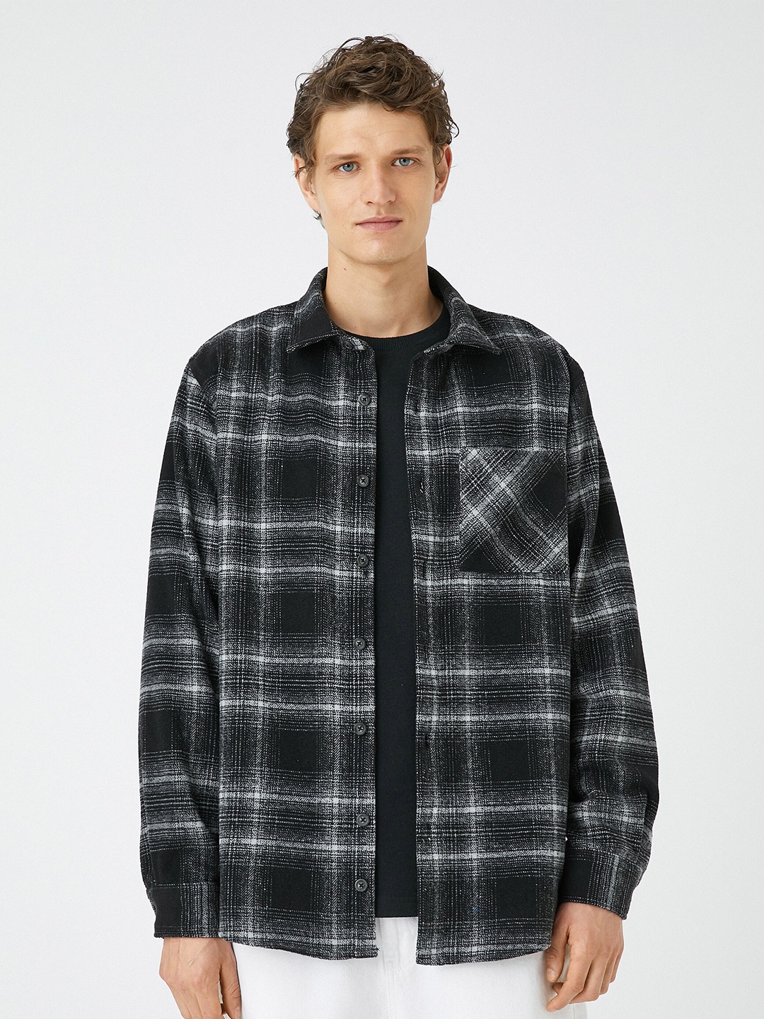 

Koton Men Tartan Checks Opaque Checked Casual Shirt, Na