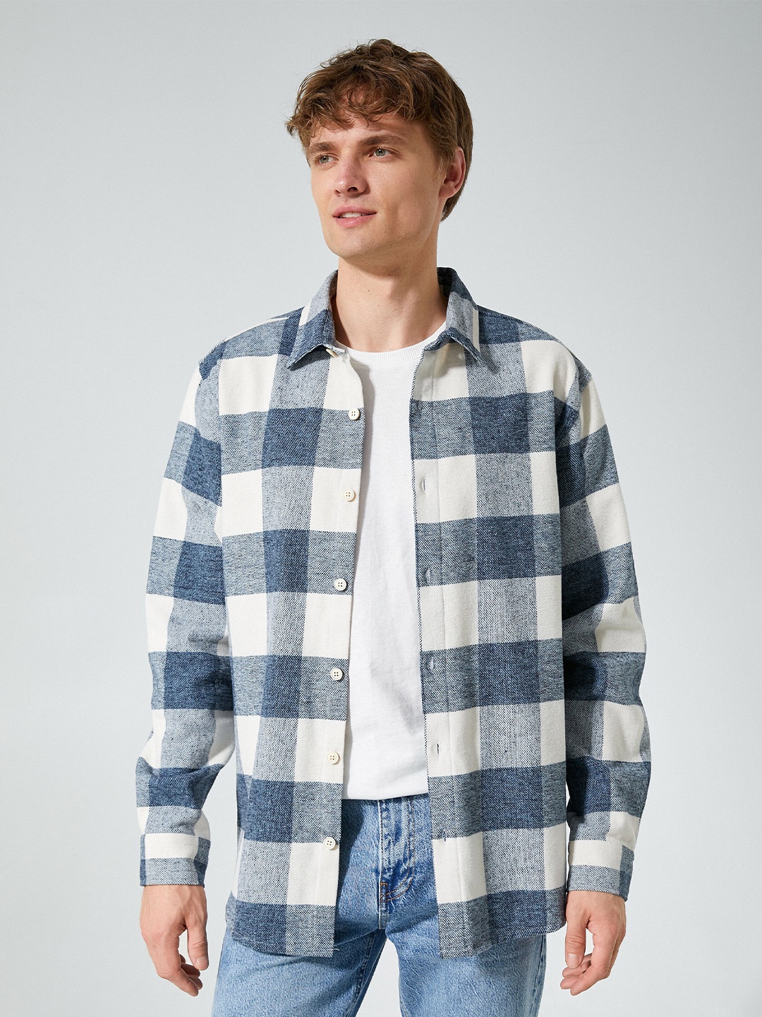 

Koton Men Tartan Checks Opaque Checked Casual Shirt, Na