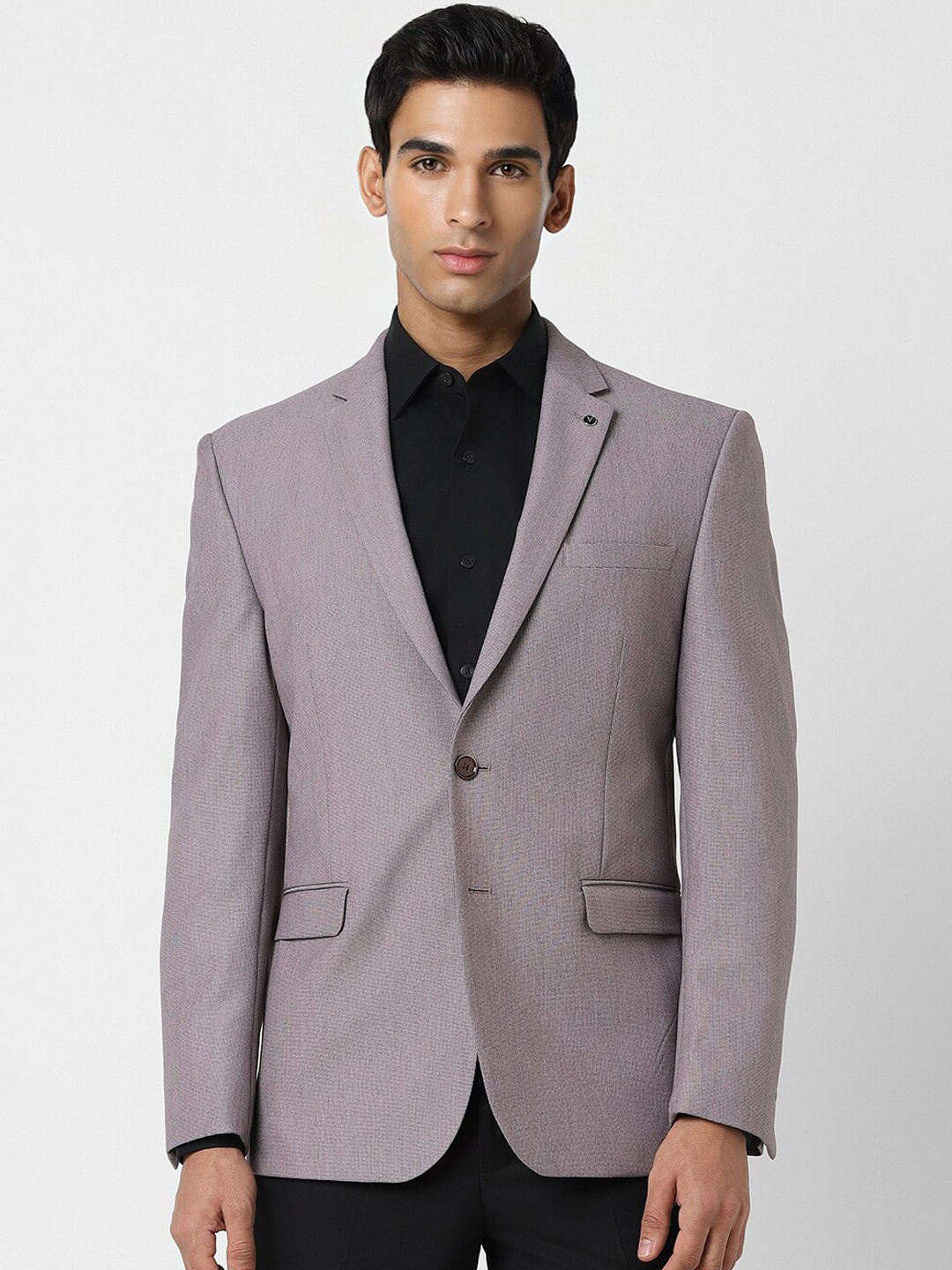 

Van Heusen Men Self-Design Slim-Fit Single Breasted Blazers, Purple