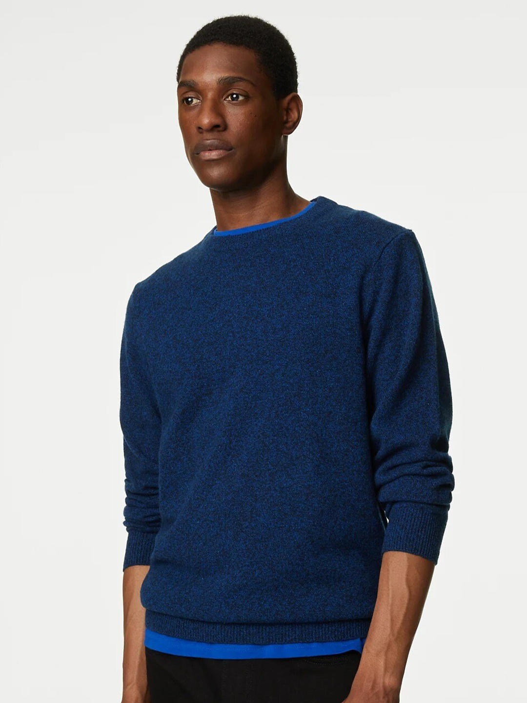 

Marks & Spencer Round Neck Woollen Pullover Sweater, Blue